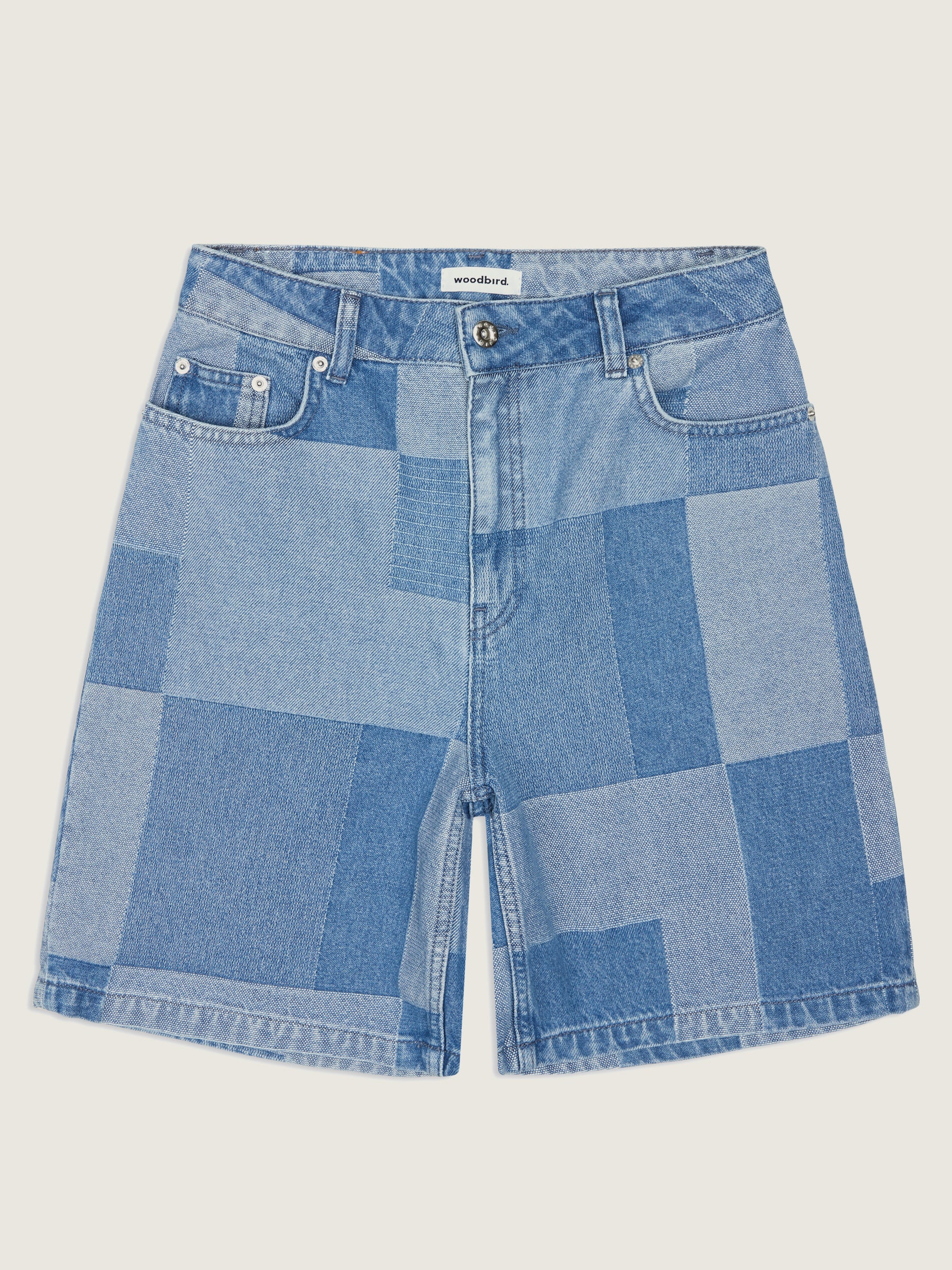 【関税＆送料込み】ChloAC Patchwork Bermuda Shorts Maggie Patchwork Shorts - Blue – Woodbird