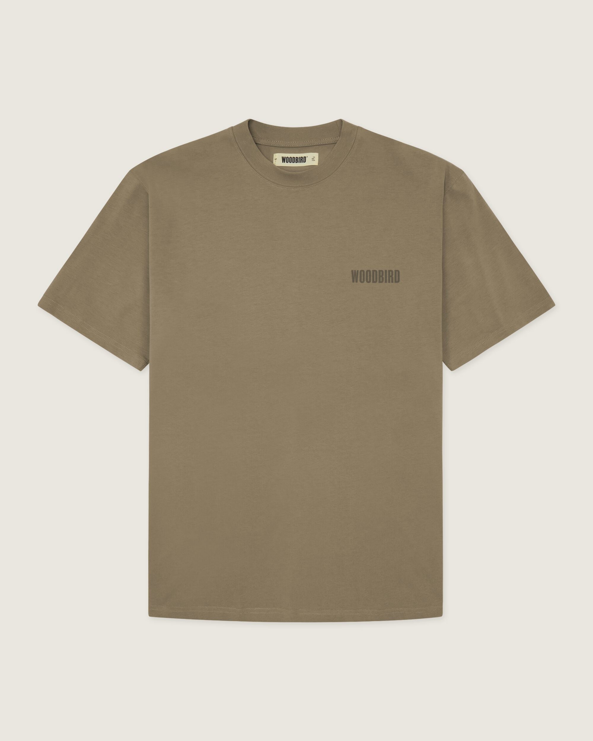 Woodbird WBBaine Base tee T-Shirts Dark Brown