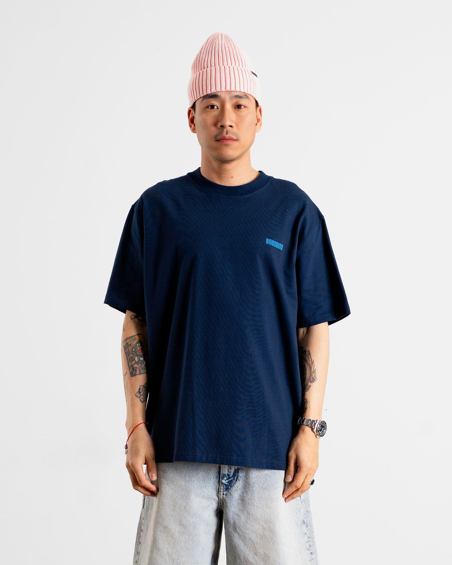 Woodbird WBBaine Intern Tee T-Shirts Navy