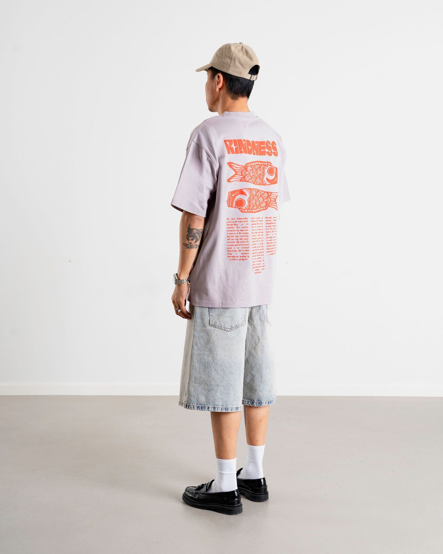 Woodbird WBBaine Kind Tee T-Shirts Grey-Purple