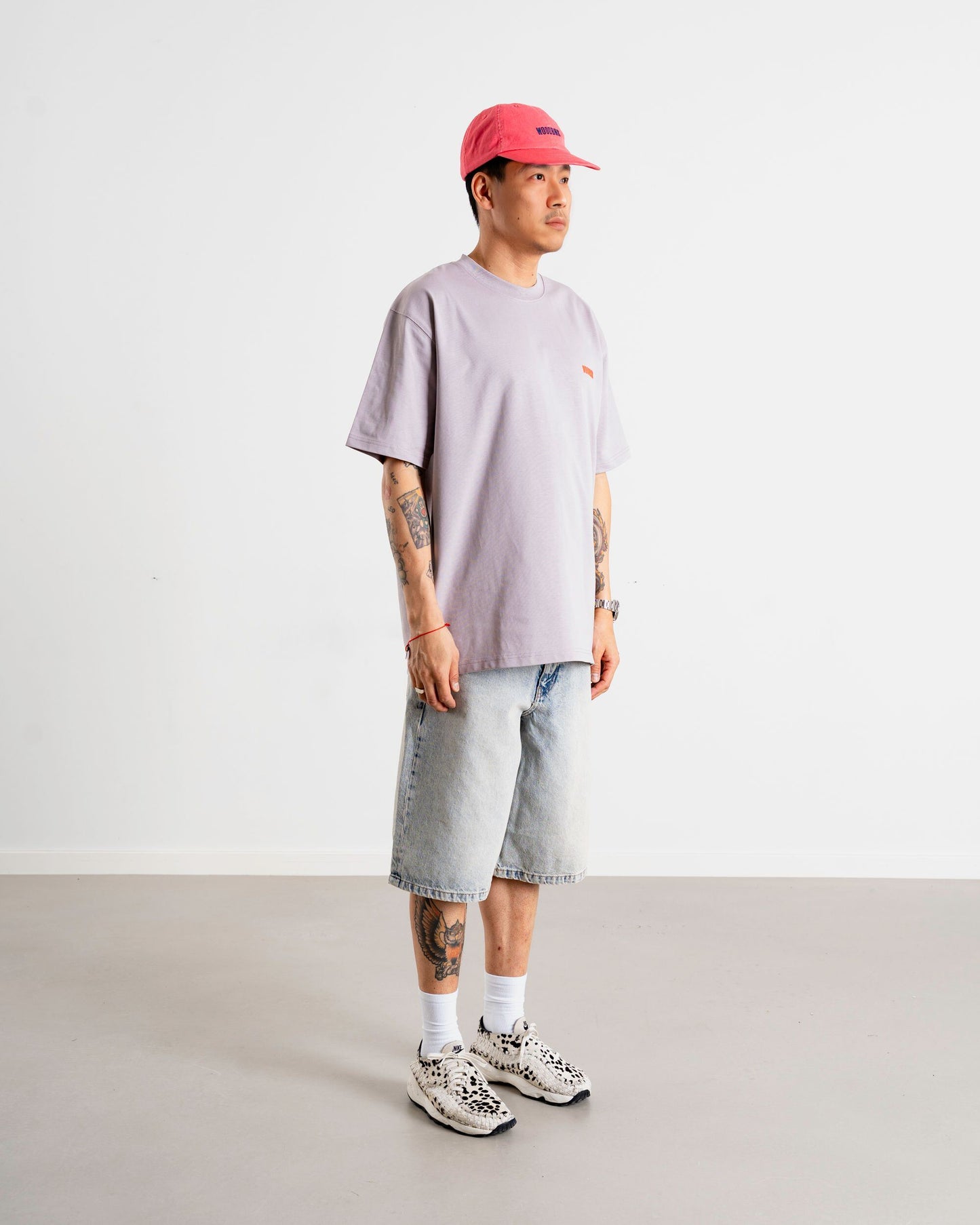Woodbird WBBaine Kind Tee T-Shirts Grey-Purple