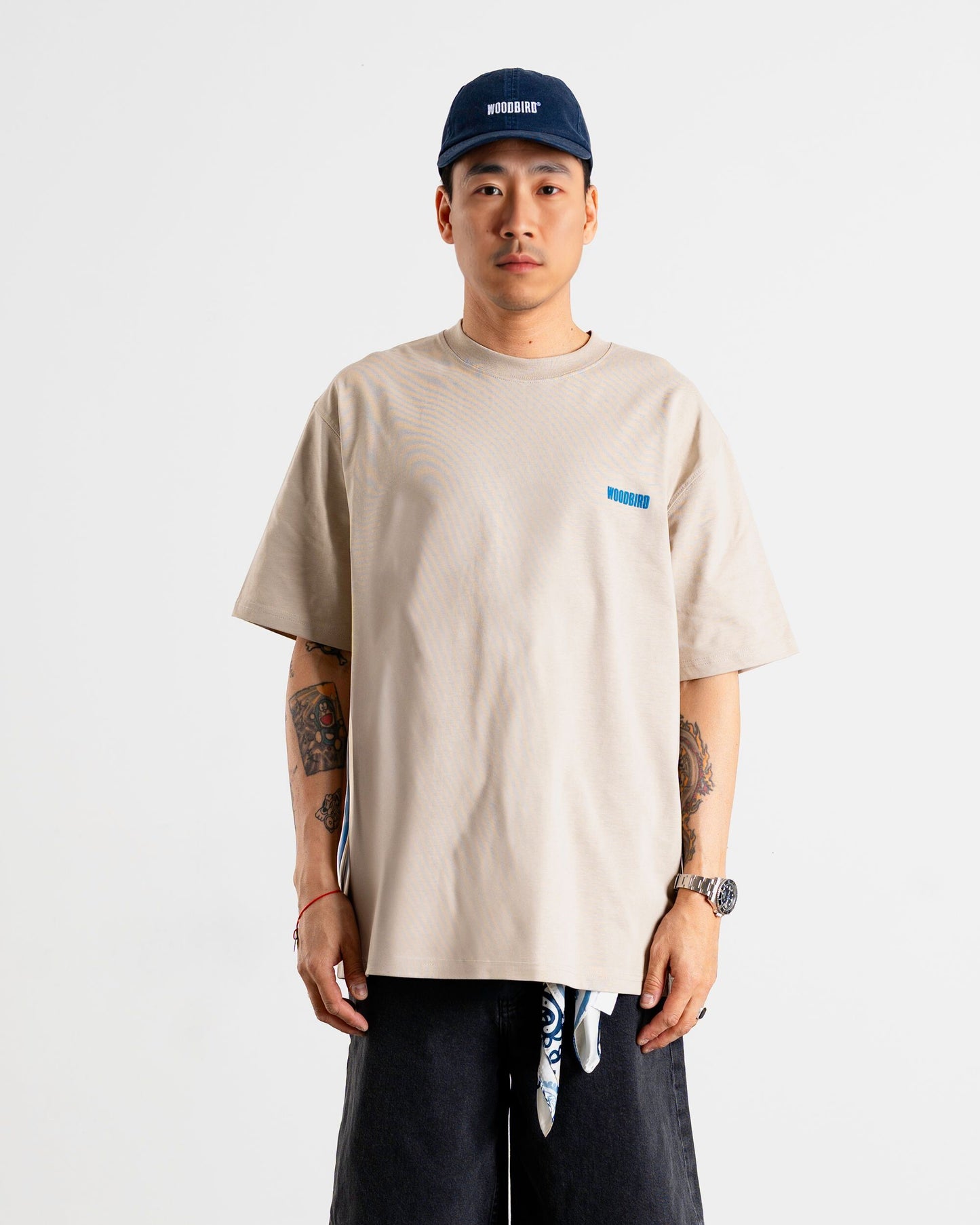 Woodbird WBBaine Kind Tee T-Shirts Taupe Brown