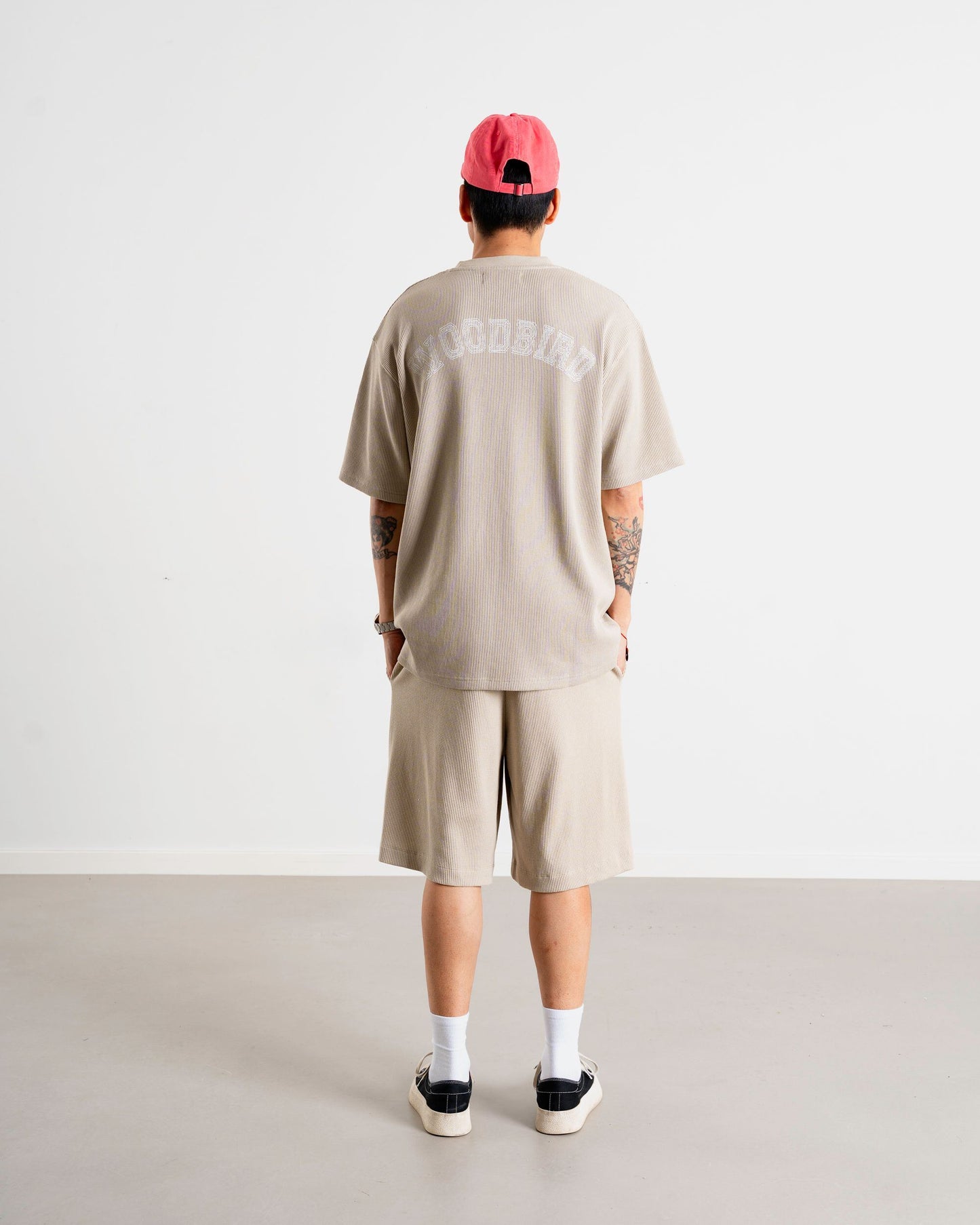 Woodbird WBBaine Waffel Tee T-Shirts Taupe Brown