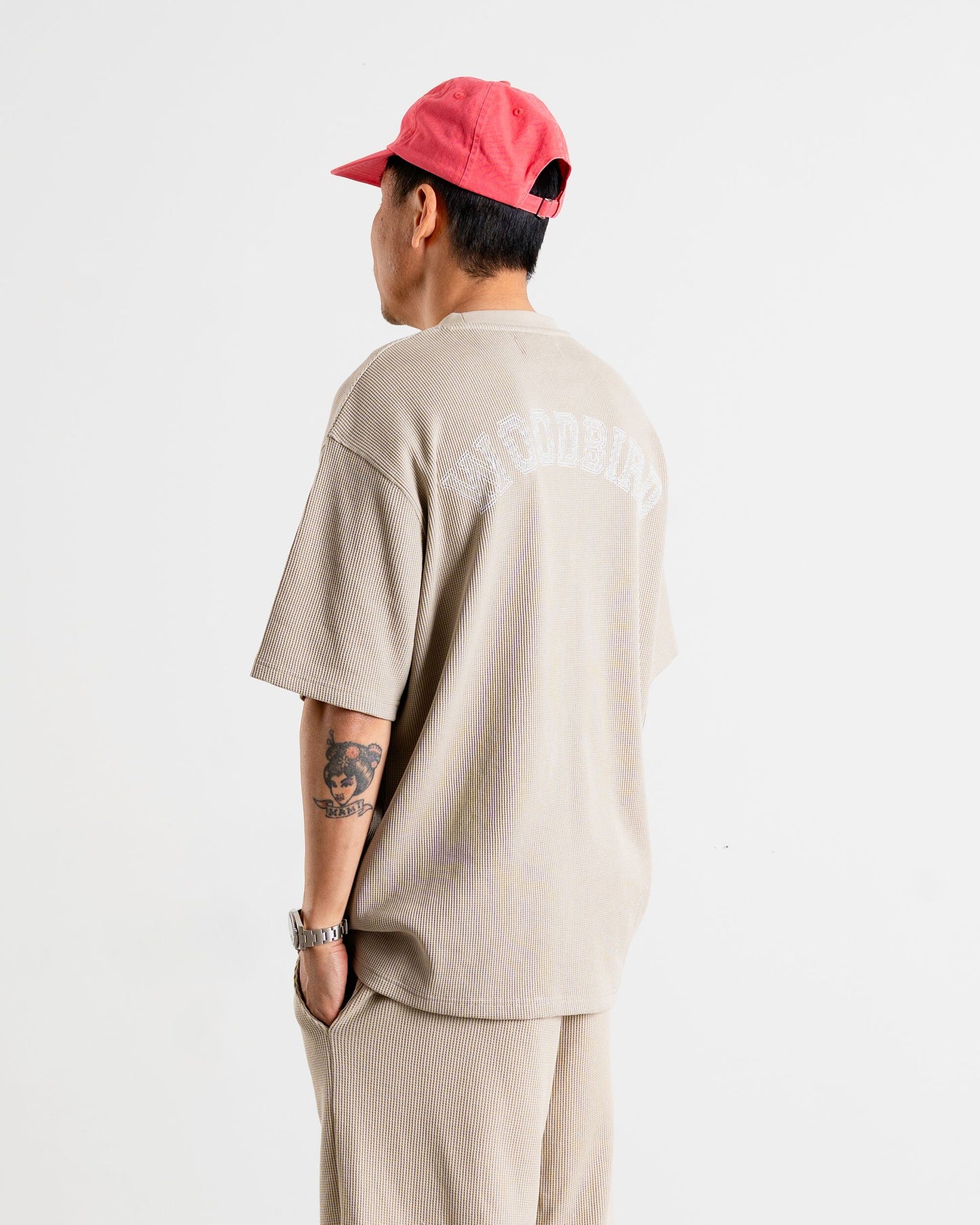 Woodbird WBBaine Waffel Tee T-Shirts Taupe Brown