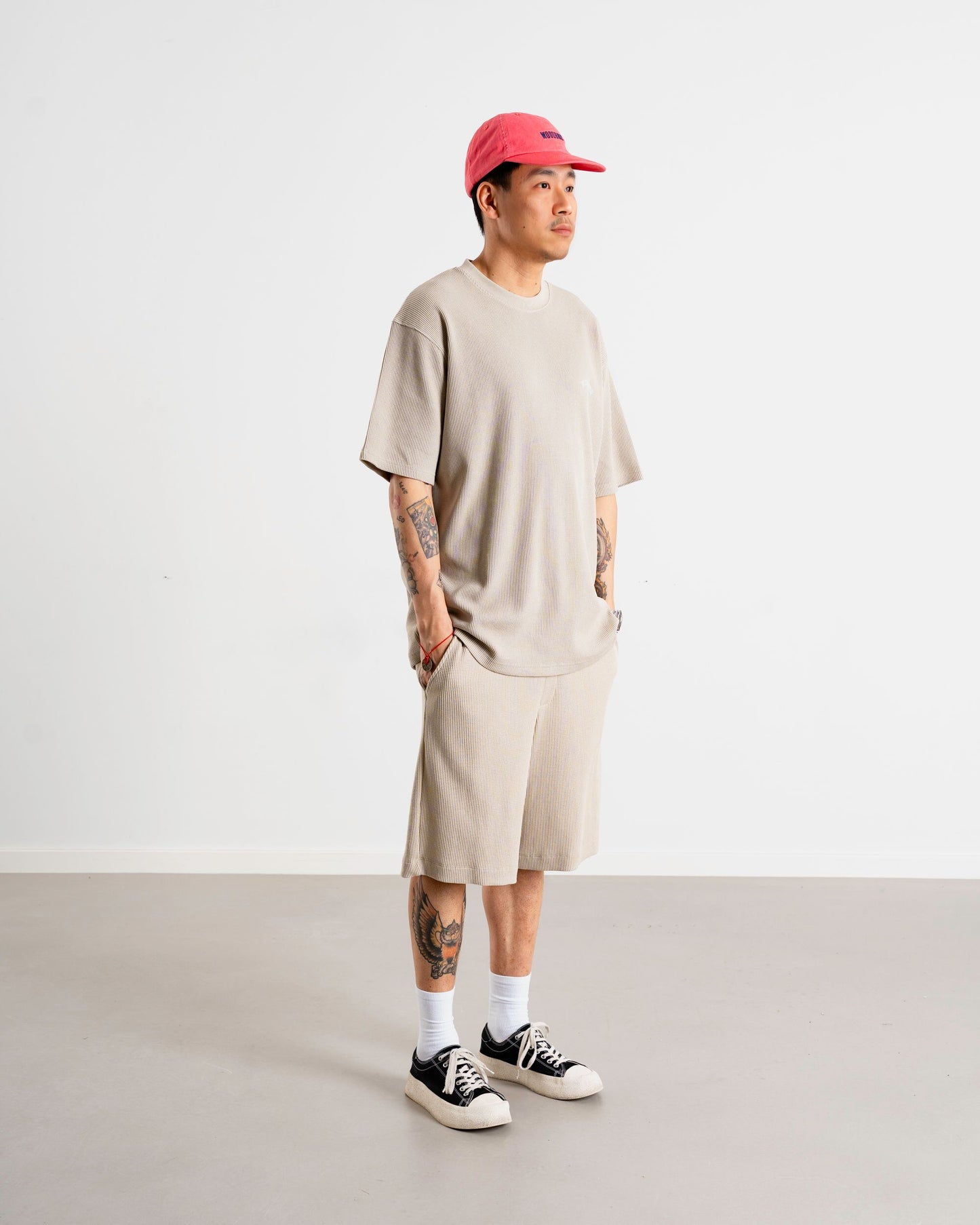Woodbird WBBaine Waffel Tee T-Shirts Taupe Brown