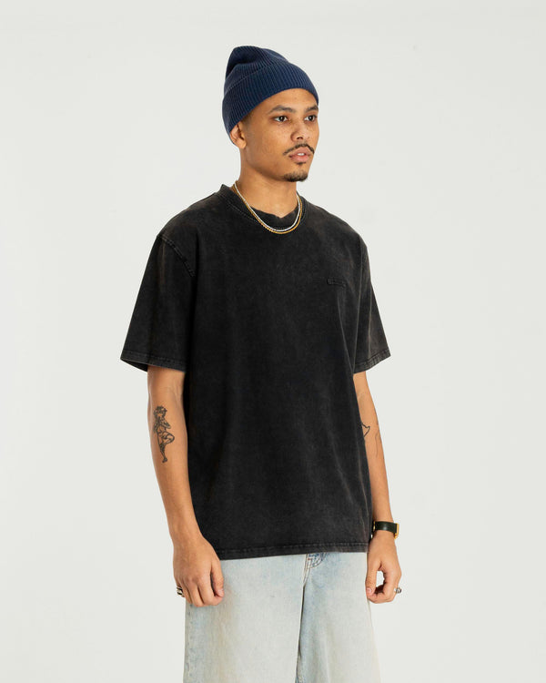 Woodbird WBBaine Washed Tee T-Shirts Black