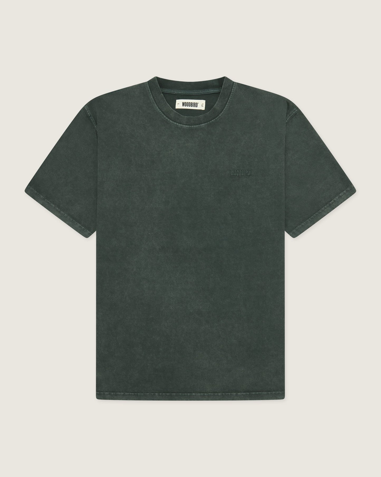 Woodbird WBBaine Washed Tee T-Shirts Forrest Green