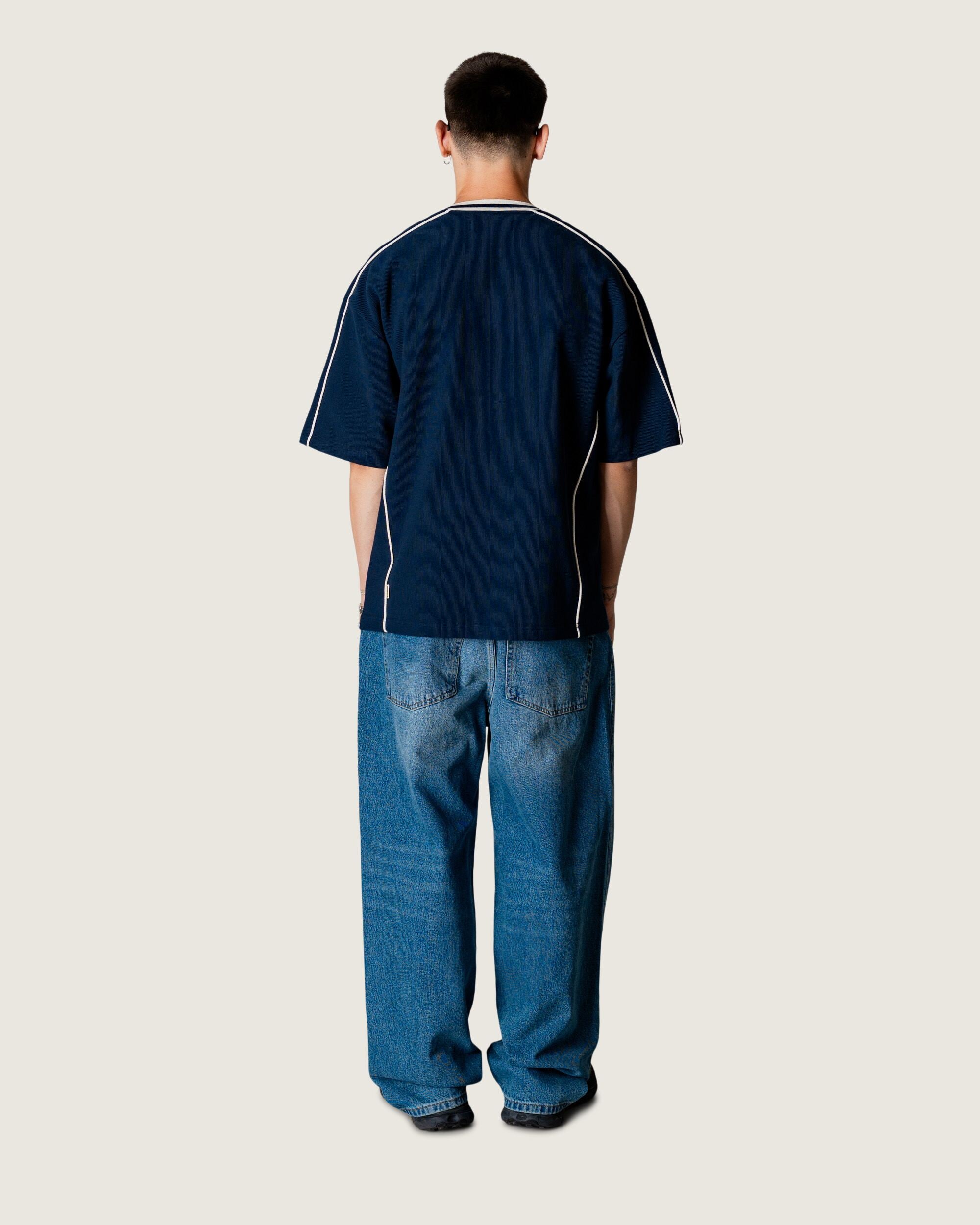 Woodbird WBBeam 90s Sport Tee T-Shirts Dark Navy