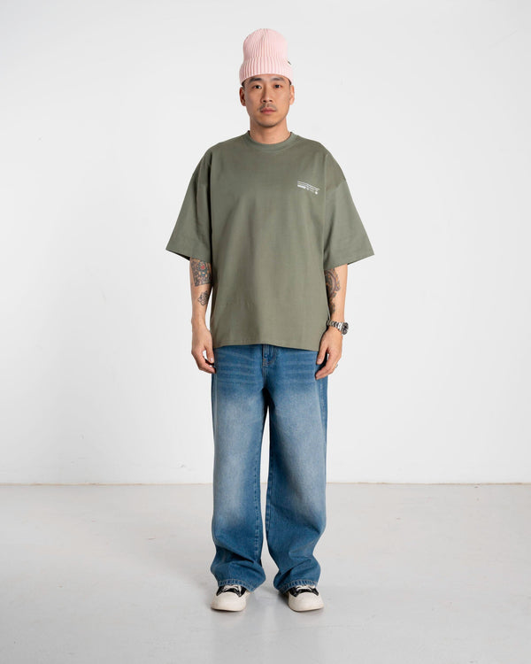 Woodbird WBBeam Wobble Tee T-Shirts Grey-Green