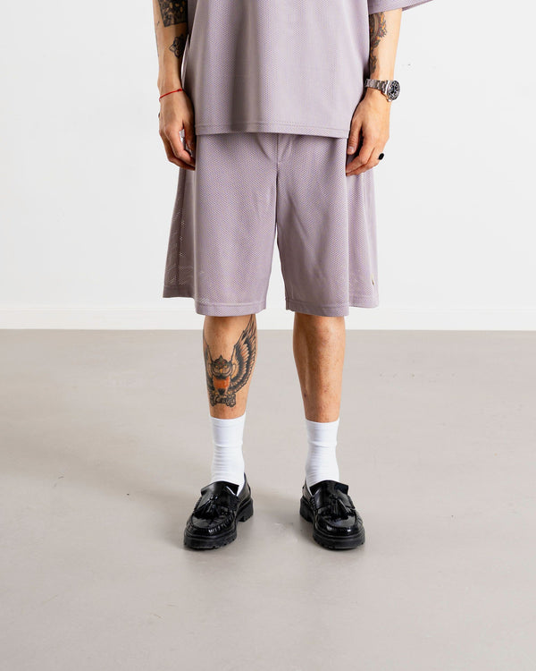 Woodbird WBBen Mesh Shorts Shorts Grey-Purple