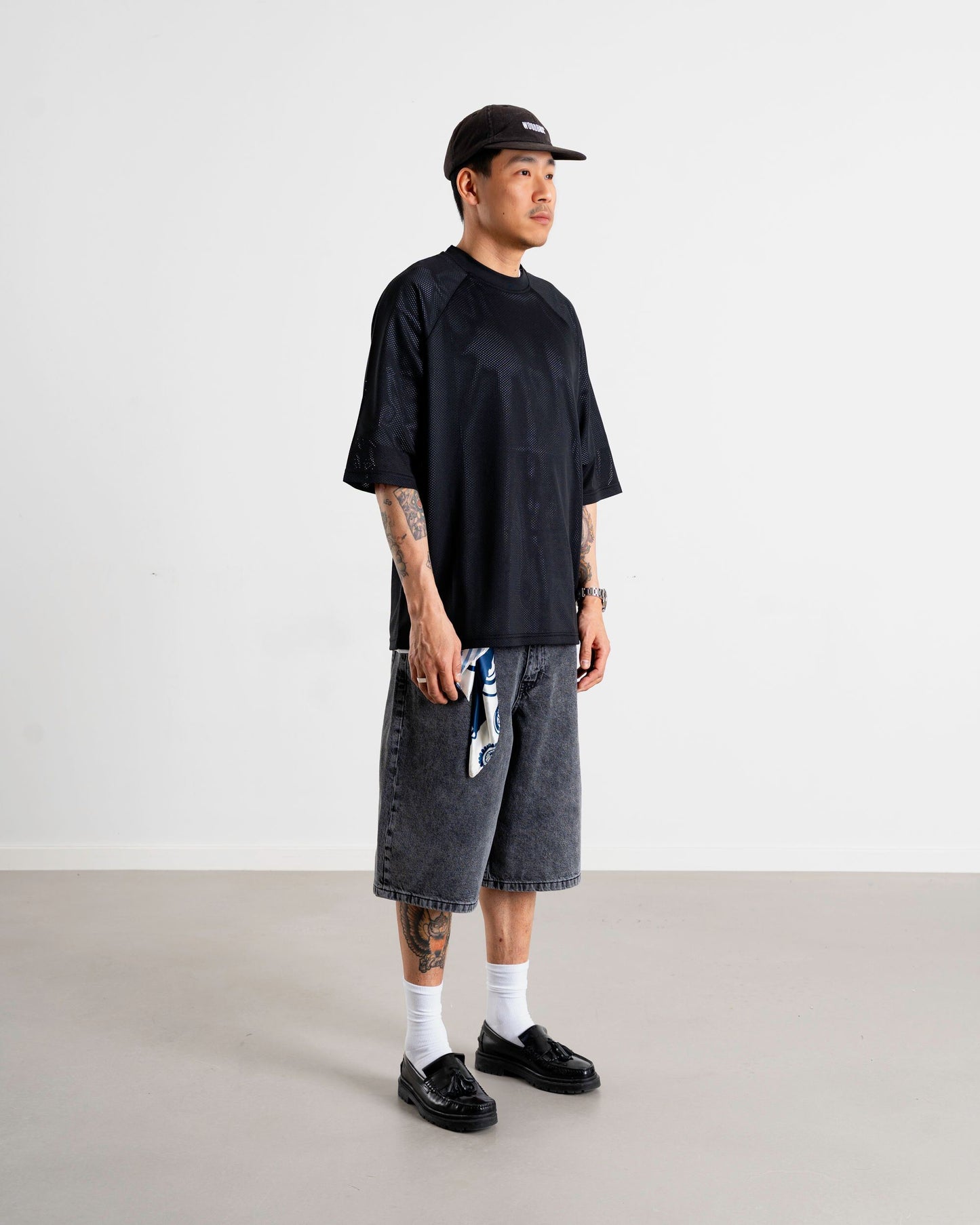 Woodbird WBBlake Mesh Tee T-Shirts Black