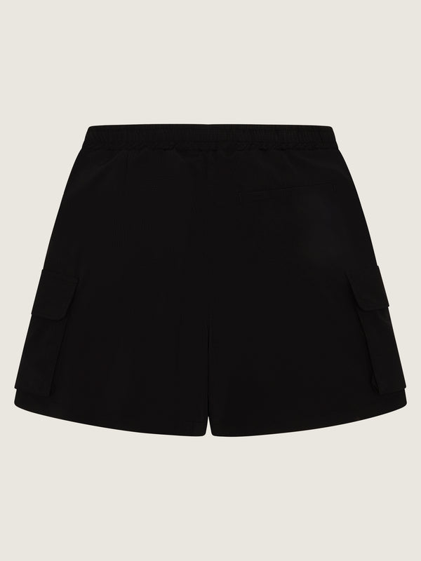 Woodbird Female WBBri Rib-Tech Cargo Short Shorts Black