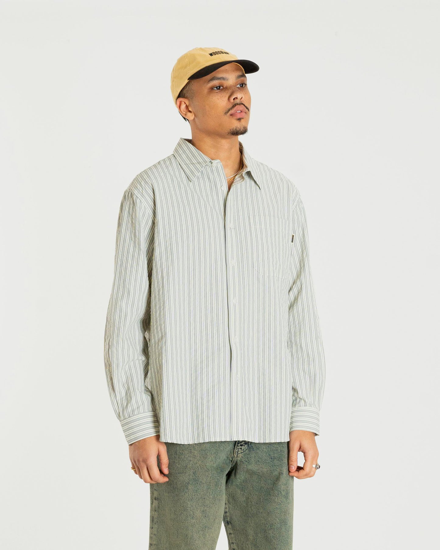 Woodbird WBBuzo Hoi Shirt Shirts Grey