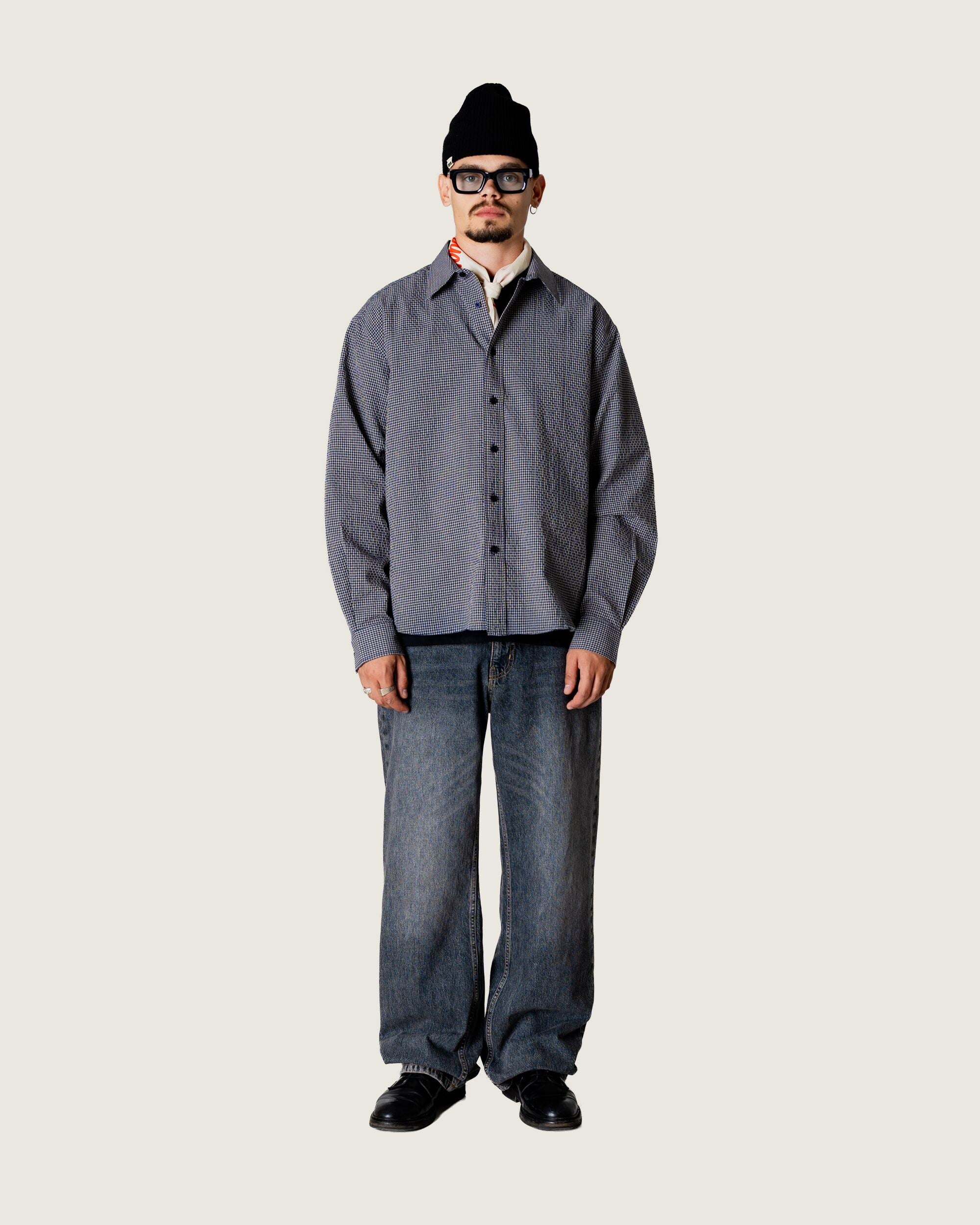 WBBuzo Ling Check Shirt - Blue Check – Woodbird WBBuzo Ling Check Shirt - Blue Check – Woodbird