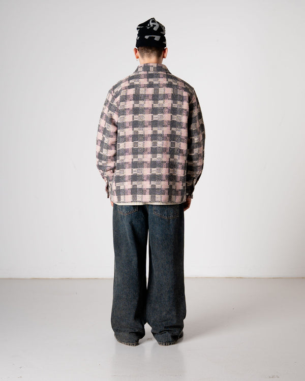 Woodbird WBGlixto Structure Shirt Shirts Grey-Brown