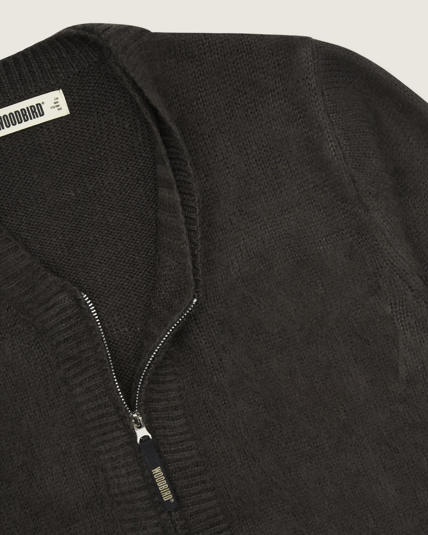 Woodbird WBKoon Zip Cardigan Knits Black