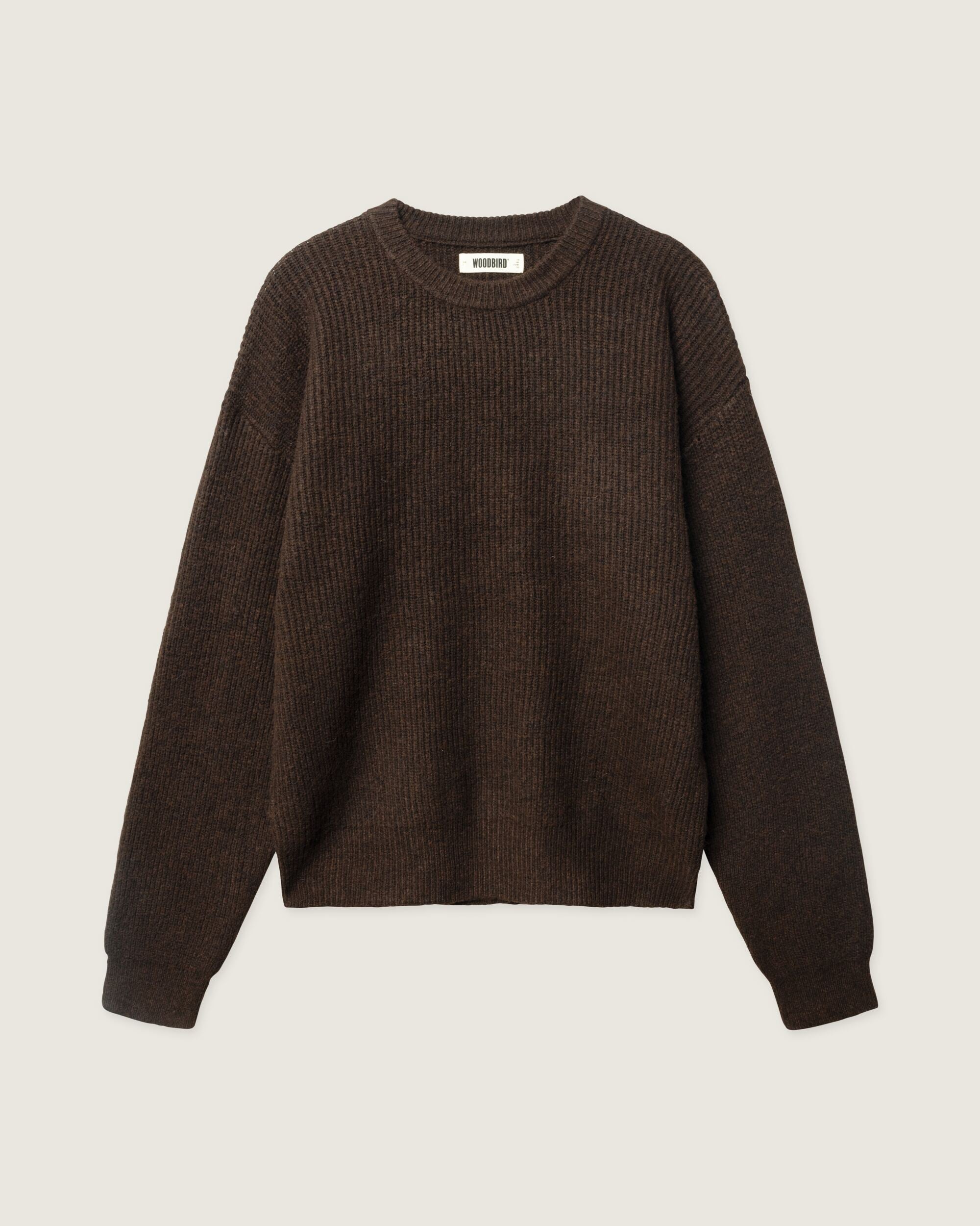 Woodbird WBKurt Koi Delivery Crew Knits Dark Brown
