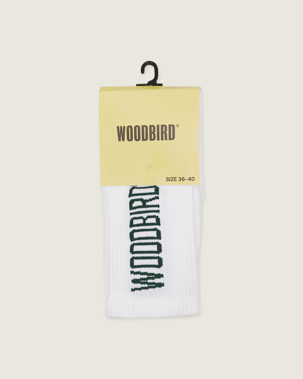 Woodbird WBTennis Logo Socks 2 pack Accessories White-Sports Green