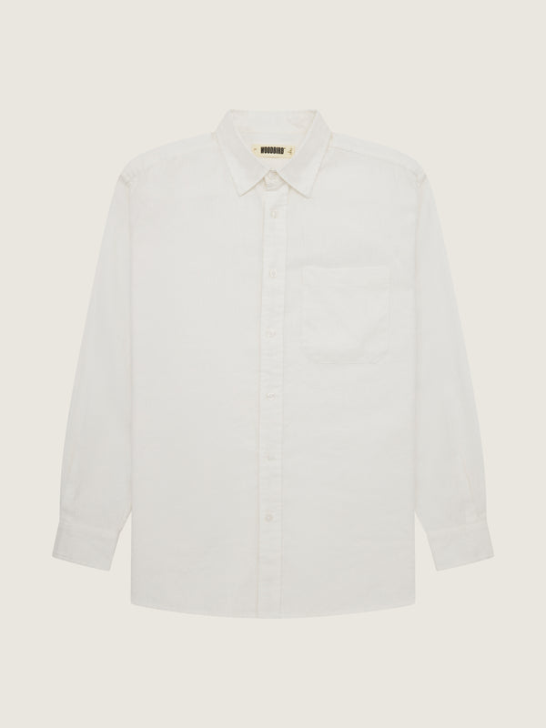 Woodbird WBYuzo Linen Shirt Shirts Off White