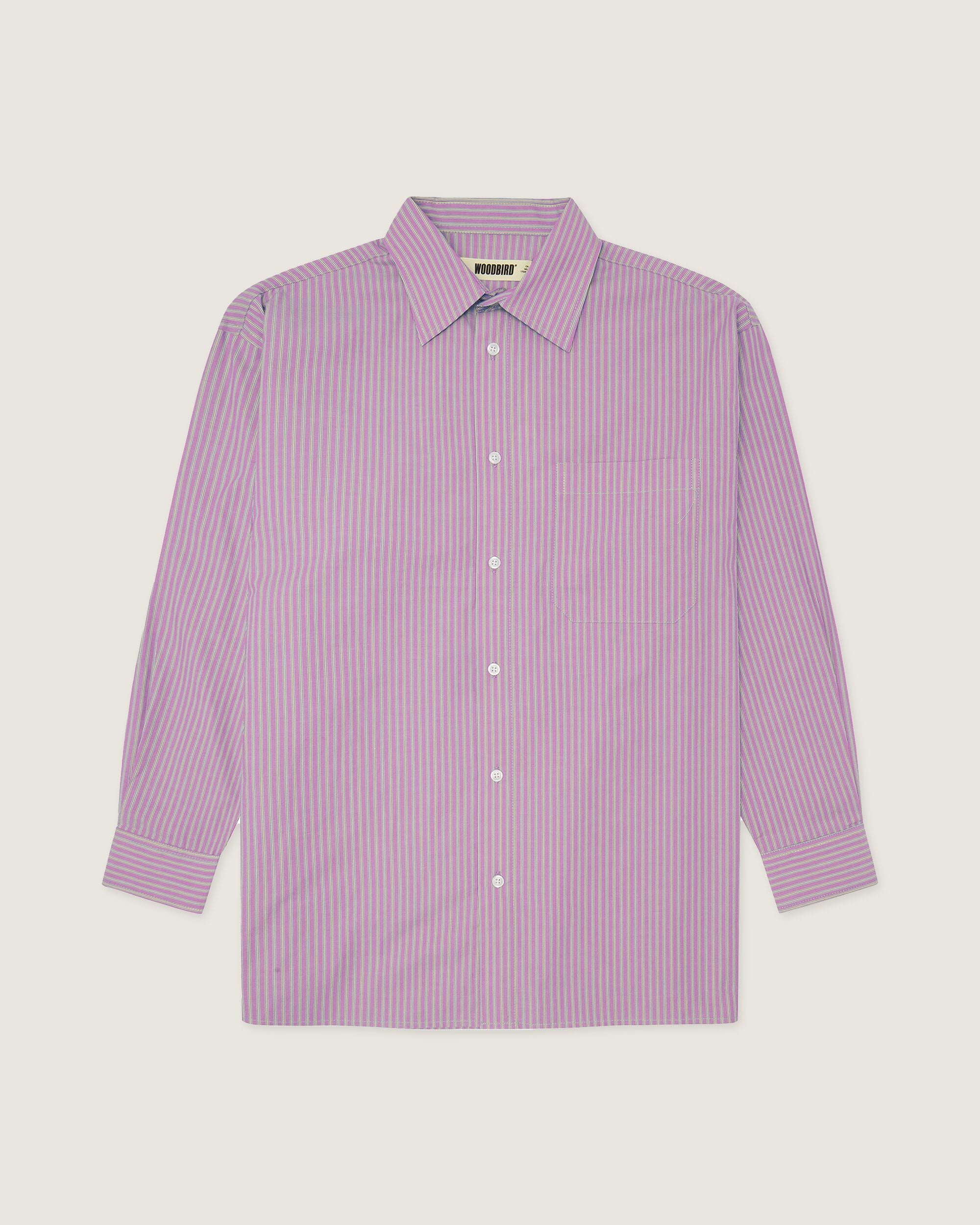 Woodbird Female WBZimo Stripped Shirt Shirts White-Pink