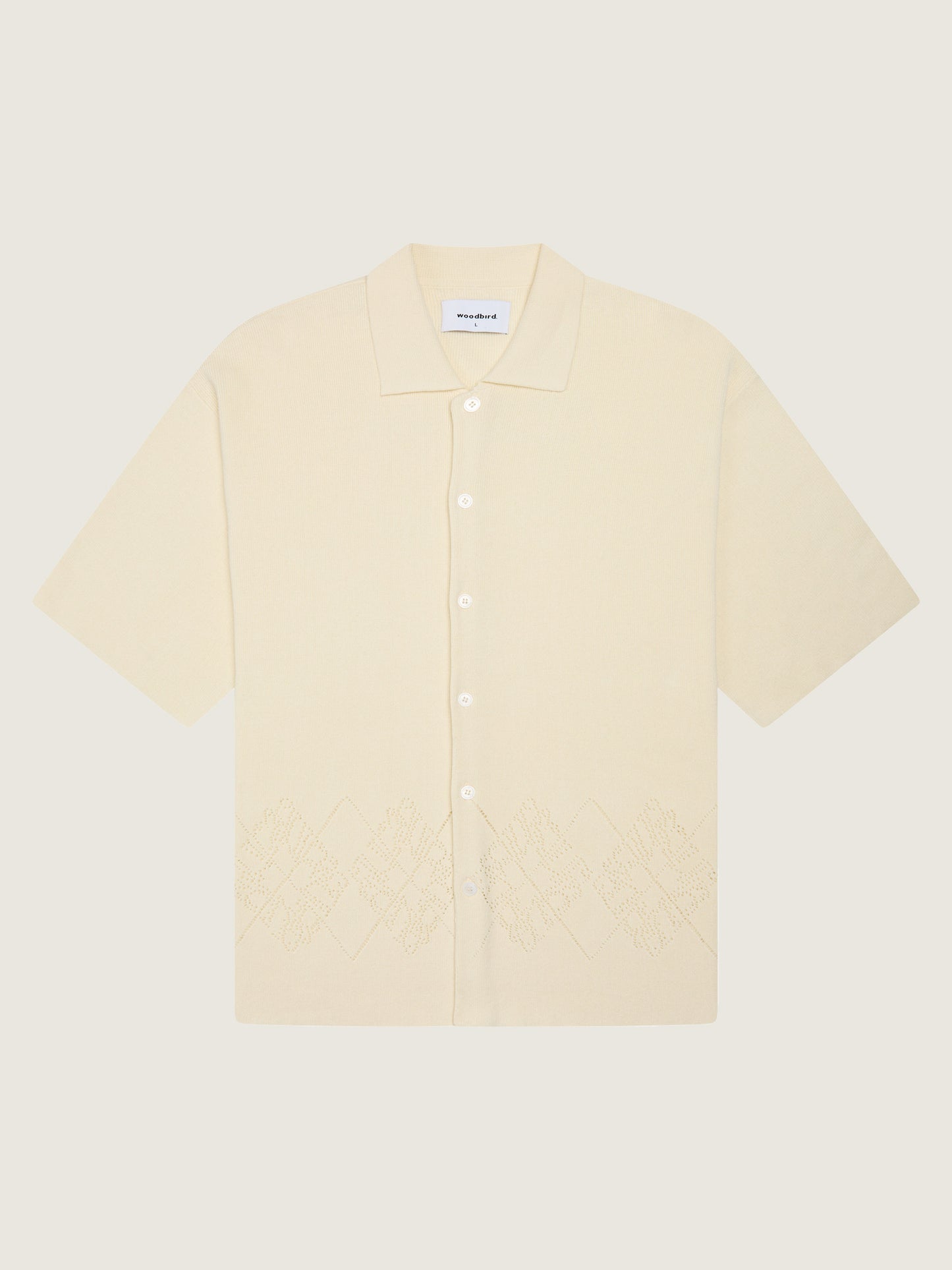 Woodbird Banks Knit Shirt Shirts Off White