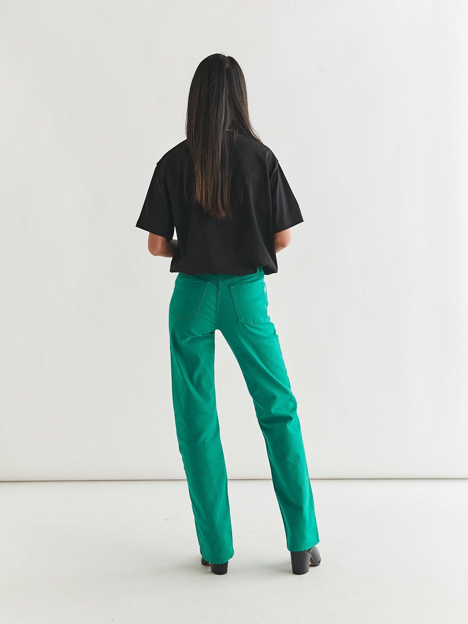 Green color hot sale jeans