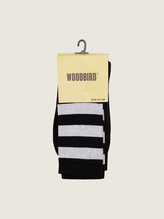 Woodbird WBTennis Socks 2 pack Accessories Black-White