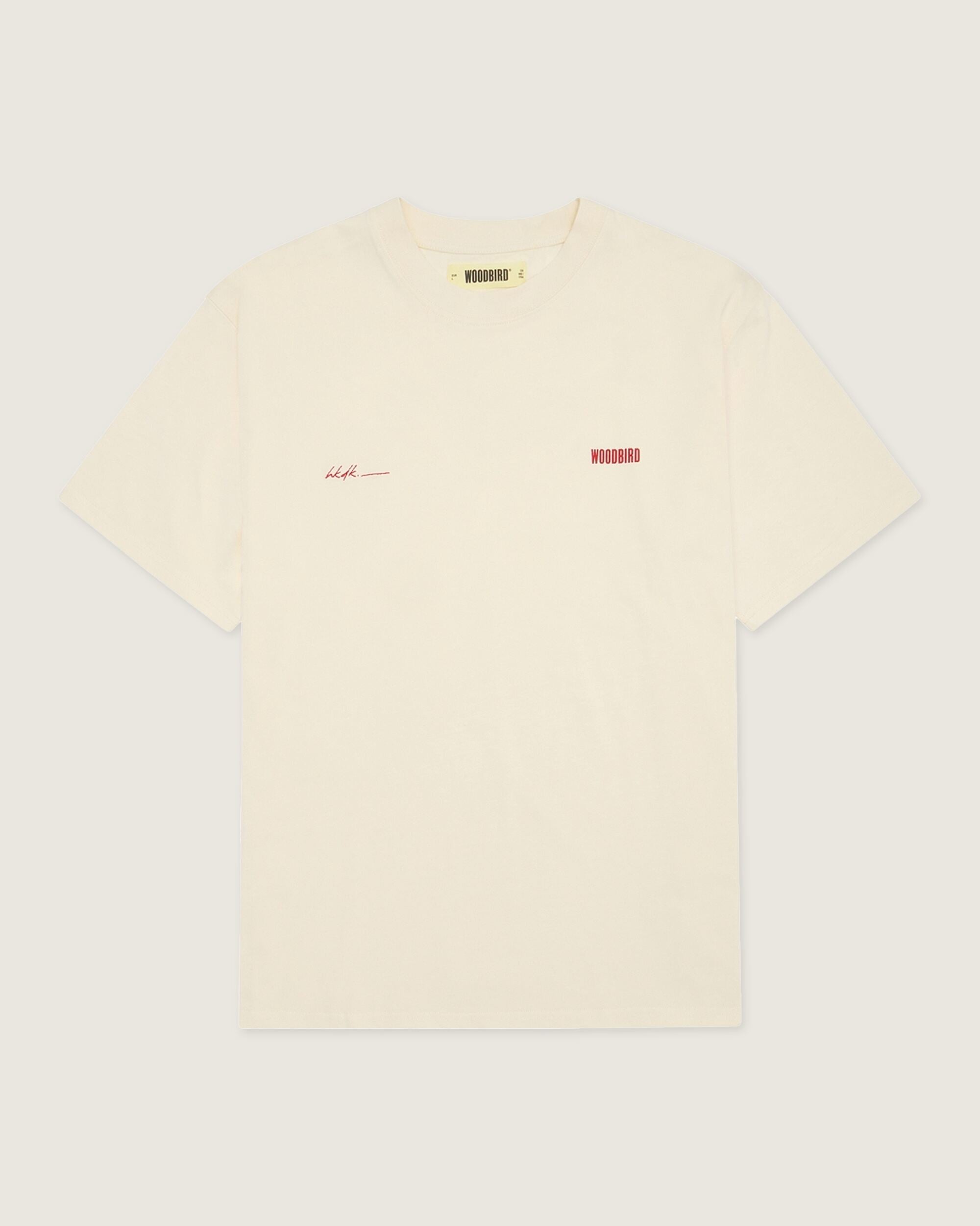 Woodbird WBBaine 8410 Tee T-Shirts Off White-Red