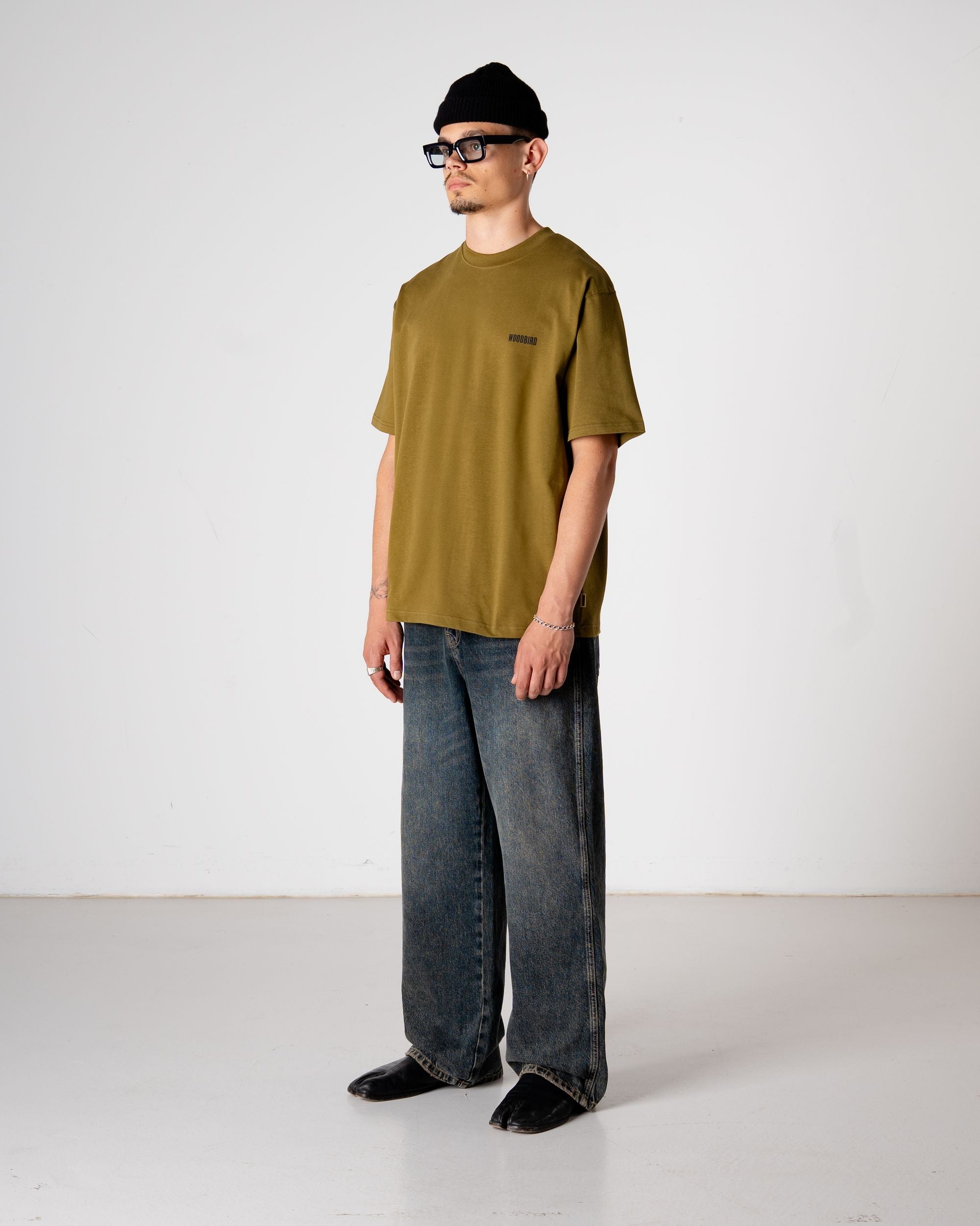 Woodbird WBBaine Balance tee T-Shirts Dark Green
