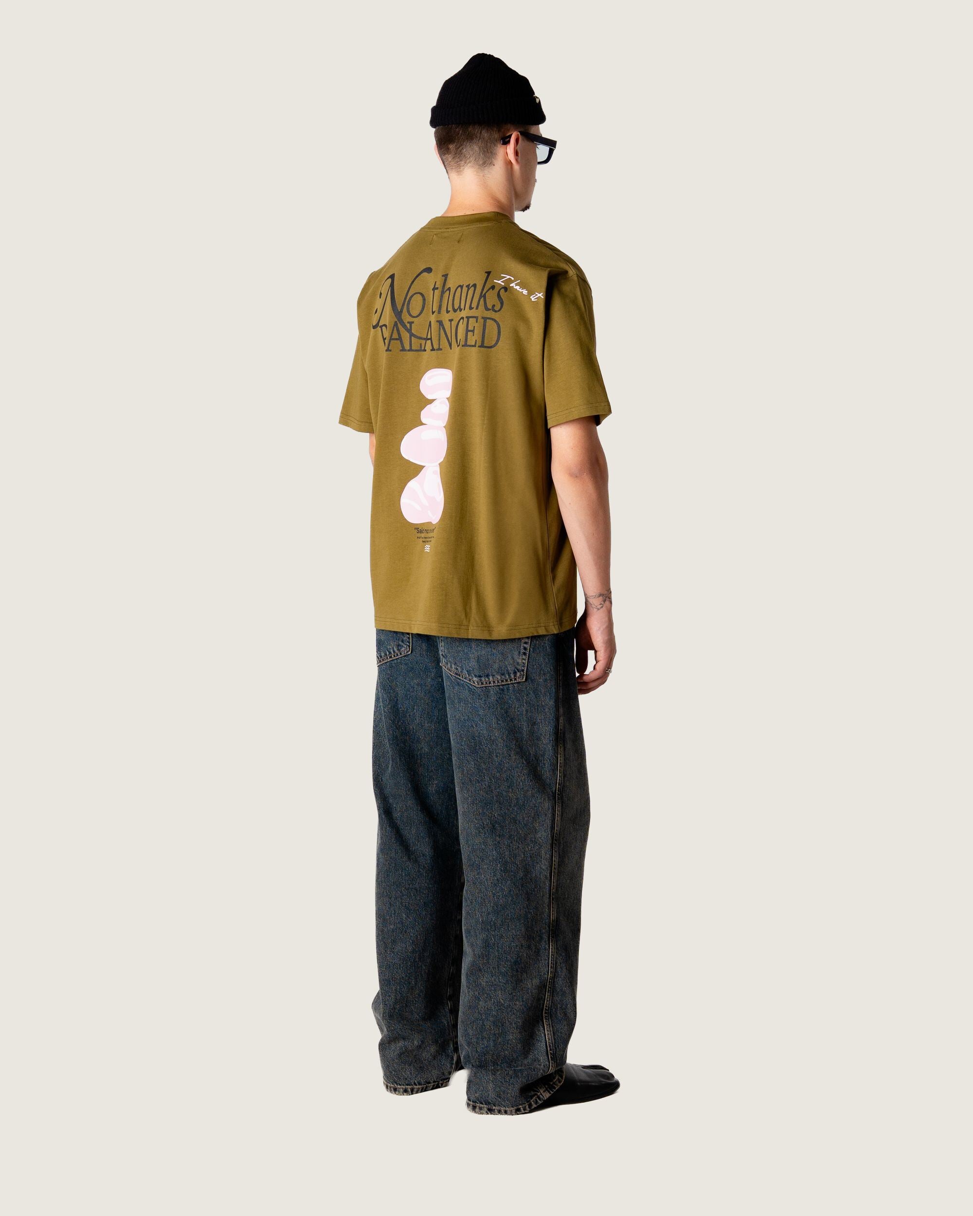 Woodbird WBBaine Balance tee T-Shirts Dark Green