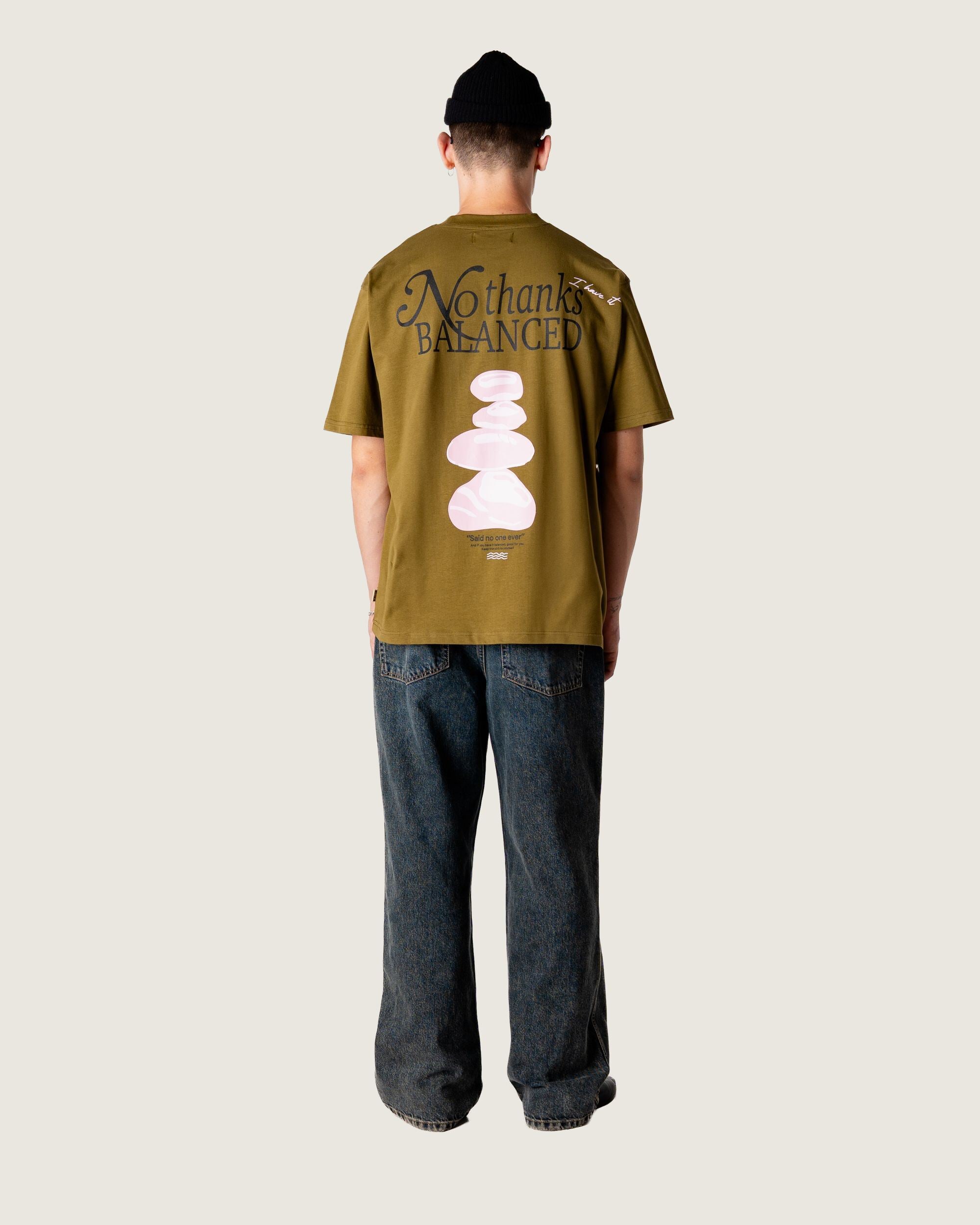 Woodbird WBBaine Balance tee T-Shirts Dark Green