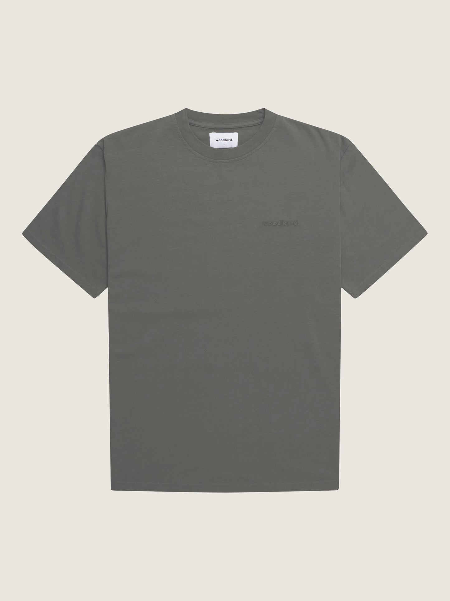 Woodbird WBBaine Base tee T-Shirts Antra Grey