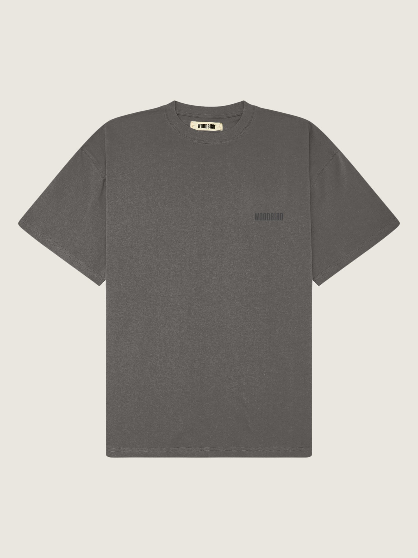 Woodbird WBBaine Base tee T-Shirts Antra Grey