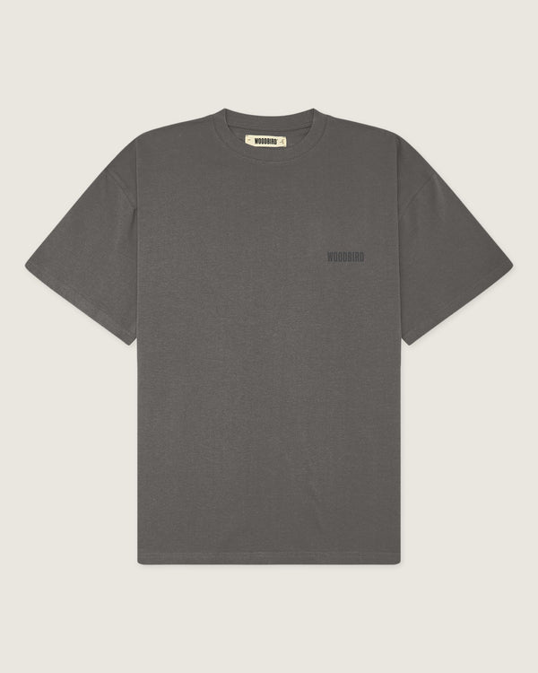 Woodbird WBBaine Base tee T-Shirts Antra Grey