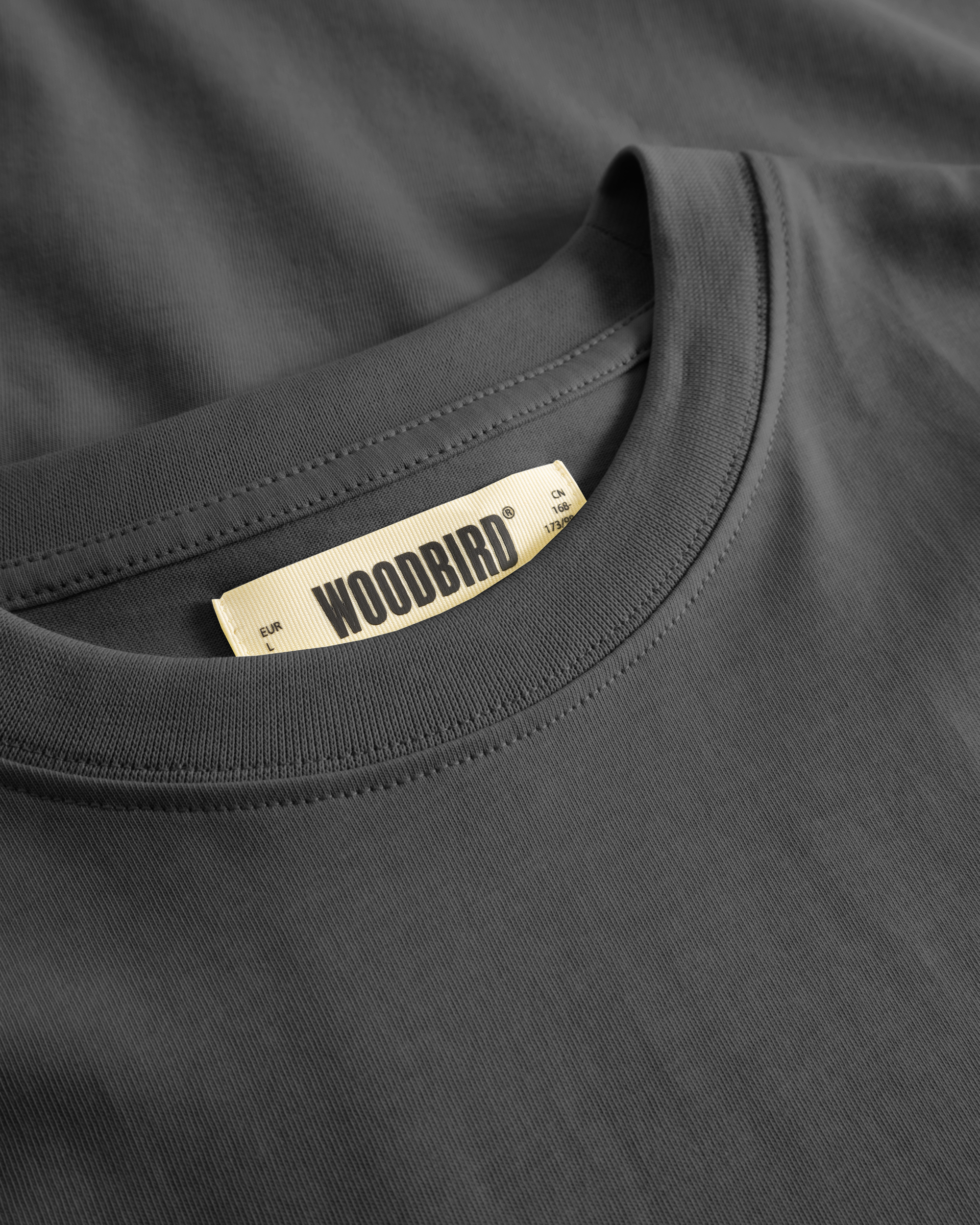 Woodbird WBBaine Base tee T-Shirts Asphalt