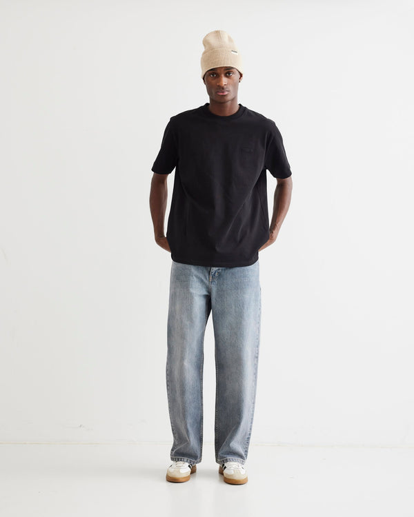 Woodbird WBBaine Base tee T-Shirts Black