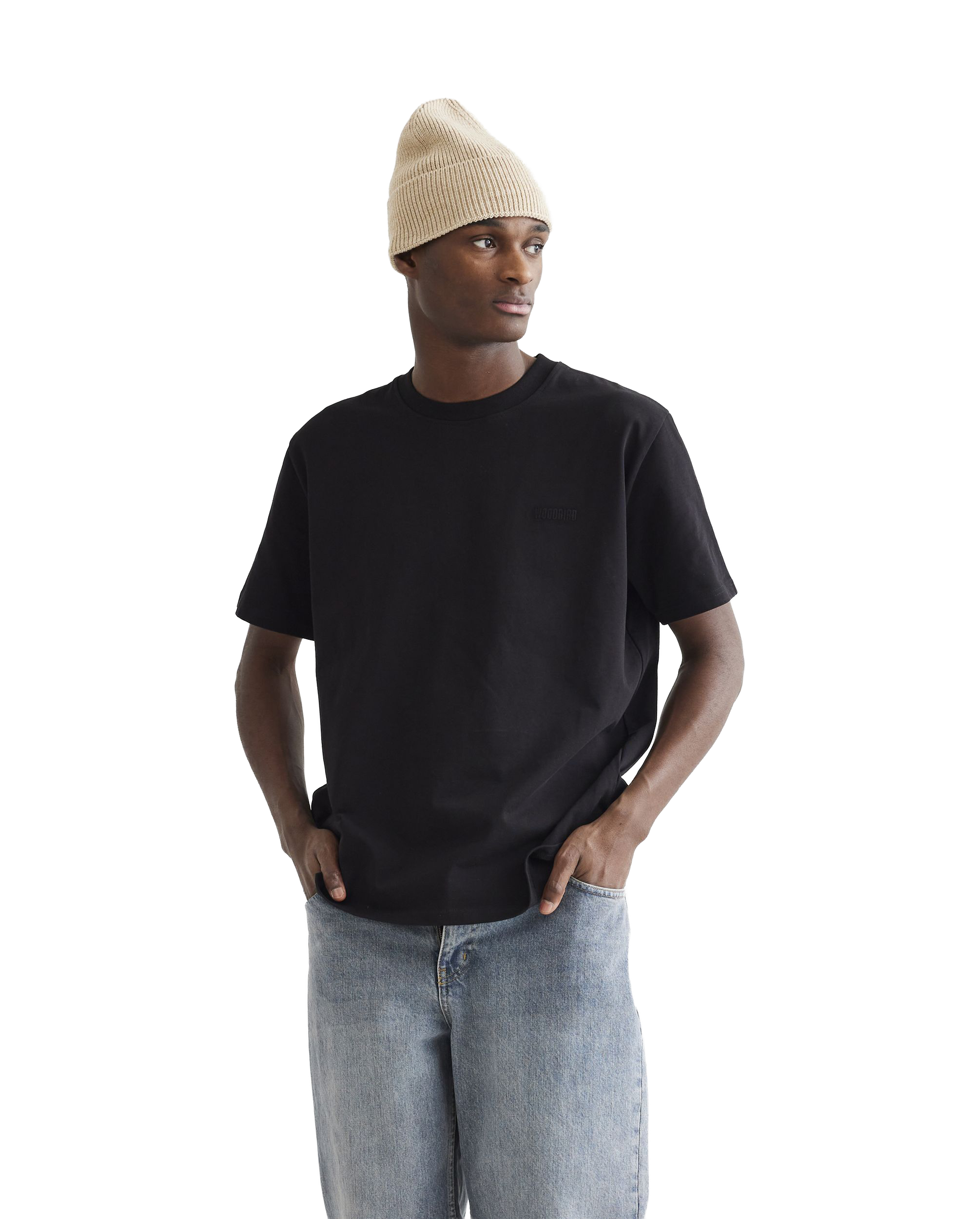 Woodbird WBBaine Base tee T-Shirts Black