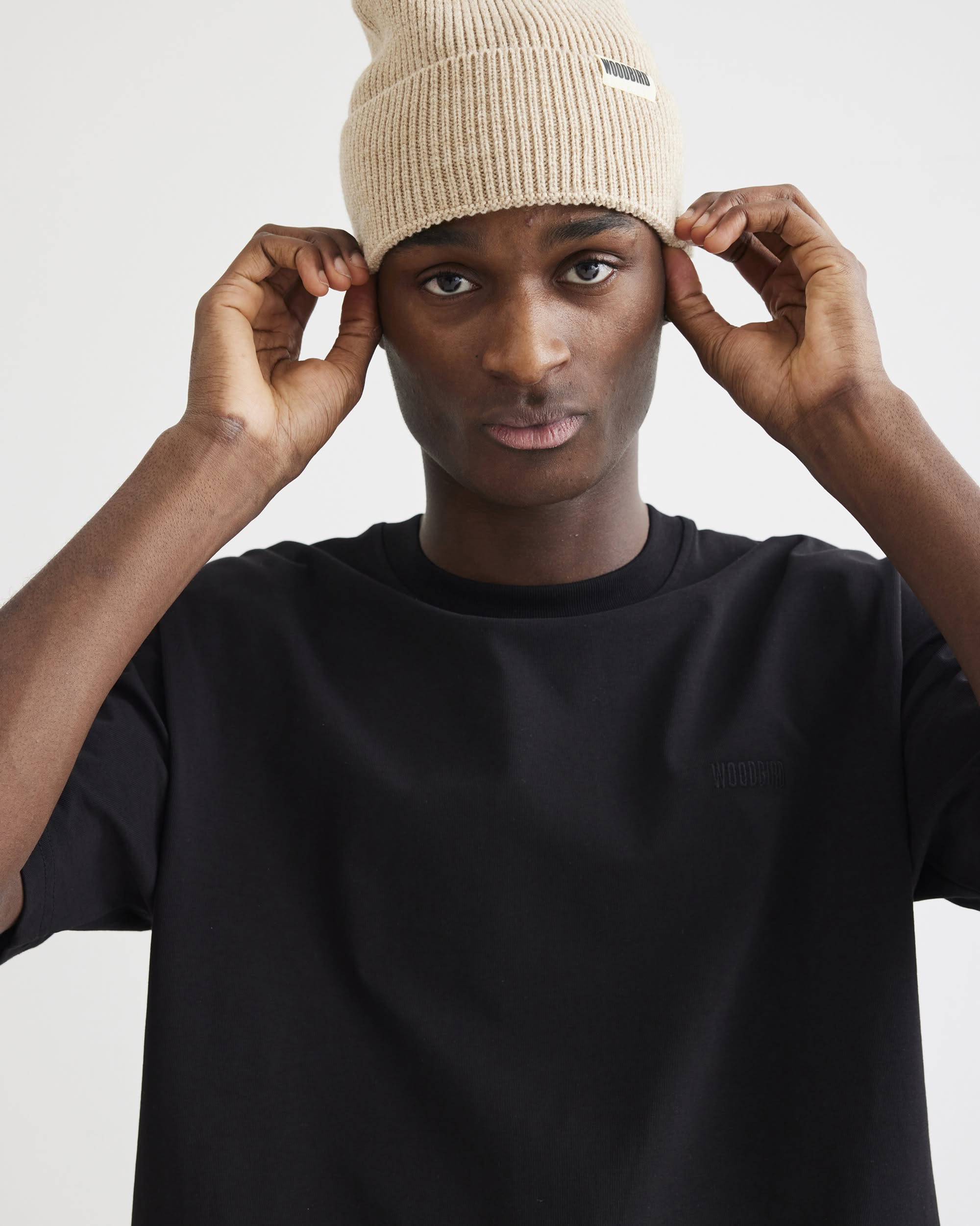 Woodbird WBBaine Base tee T-Shirts Black