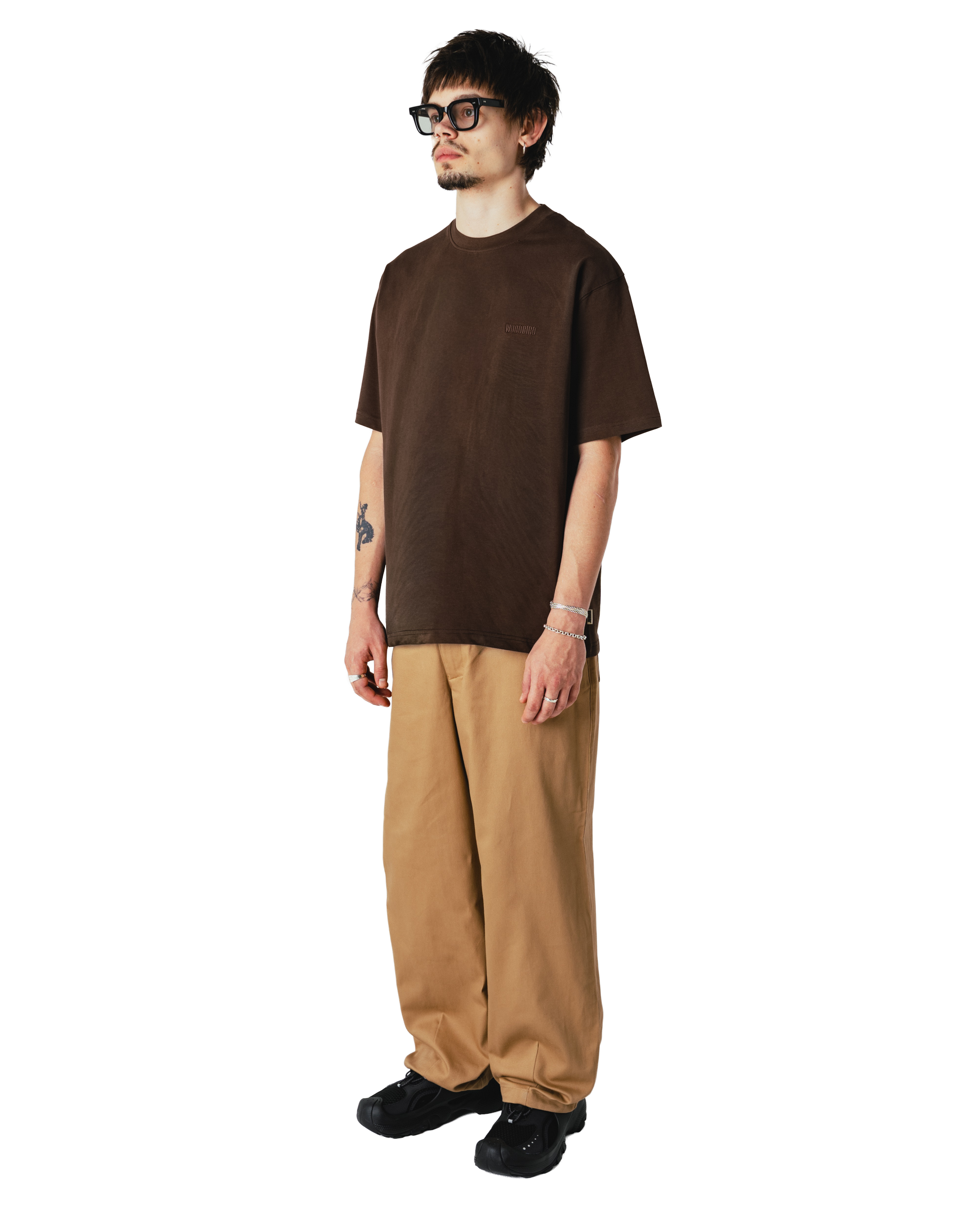 Woodbird WBBaine Base tee T-Shirts Brown