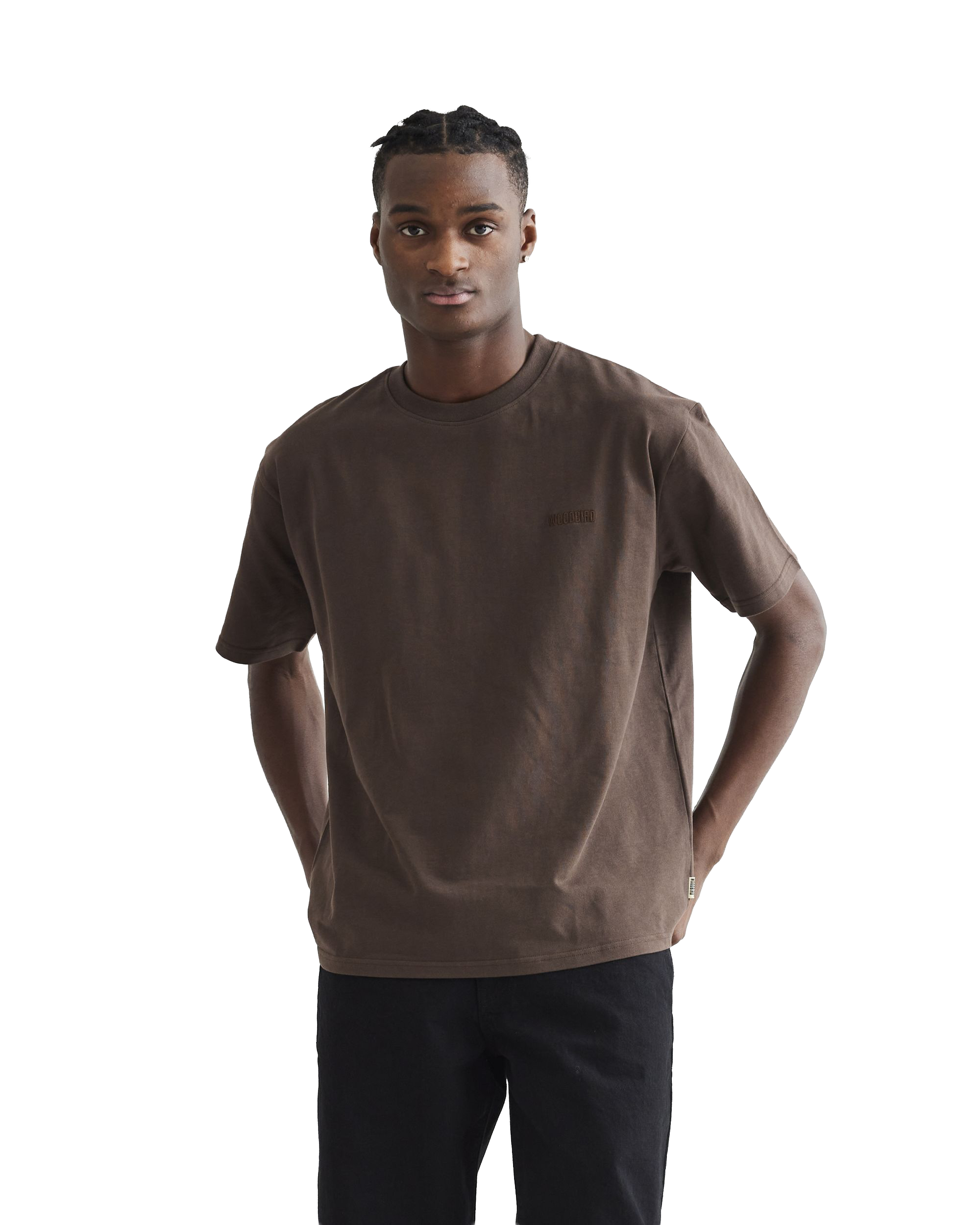 Woodbird WBBaine Base tee T-Shirts Brown