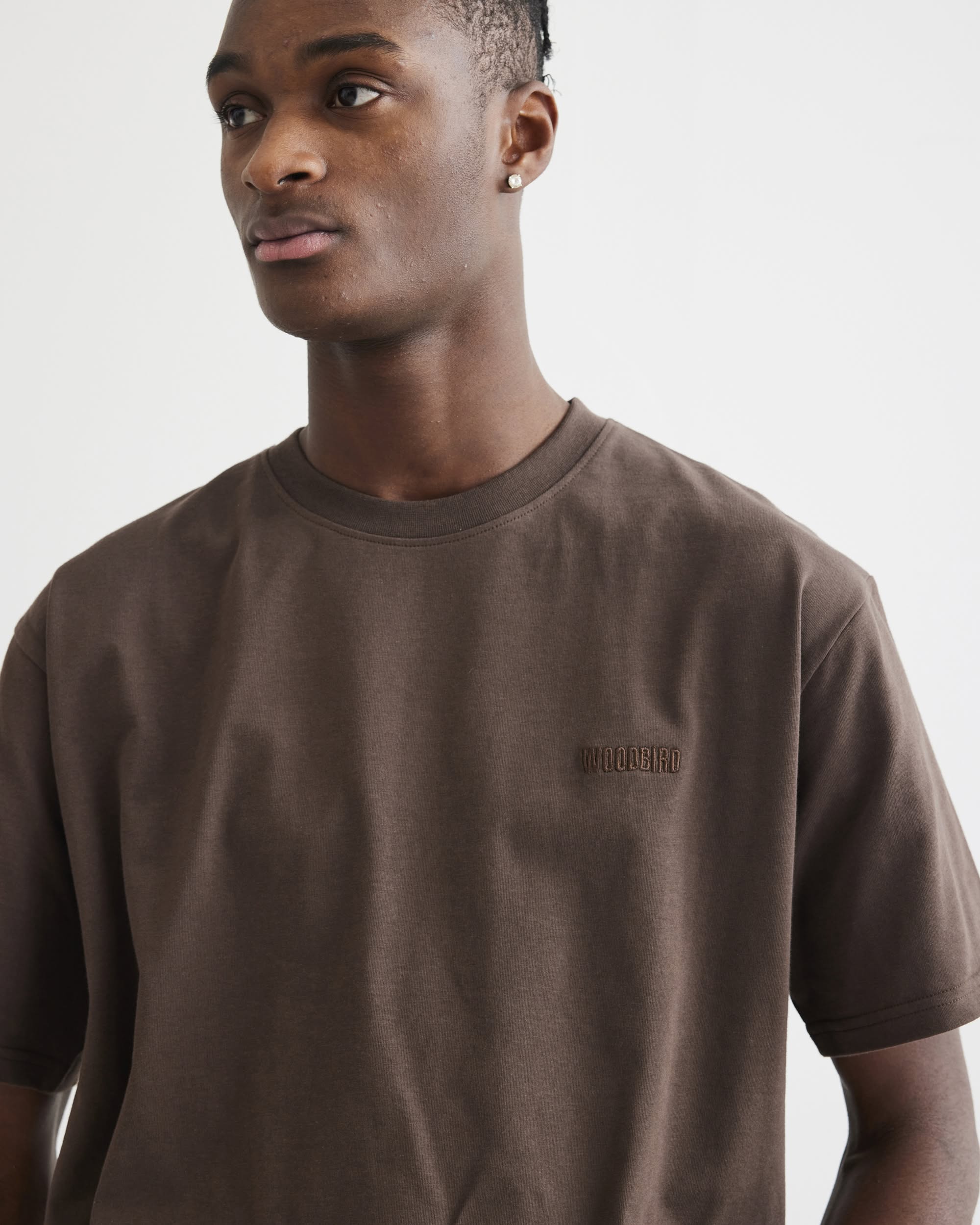Woodbird WBBaine Base tee T-Shirts Brown