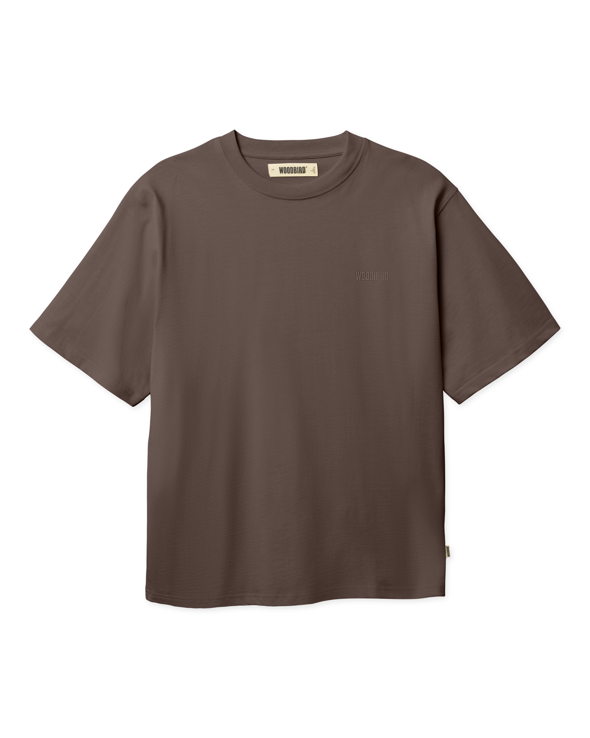 Woodbird WBBaine Base tee T-Shirts Brown
