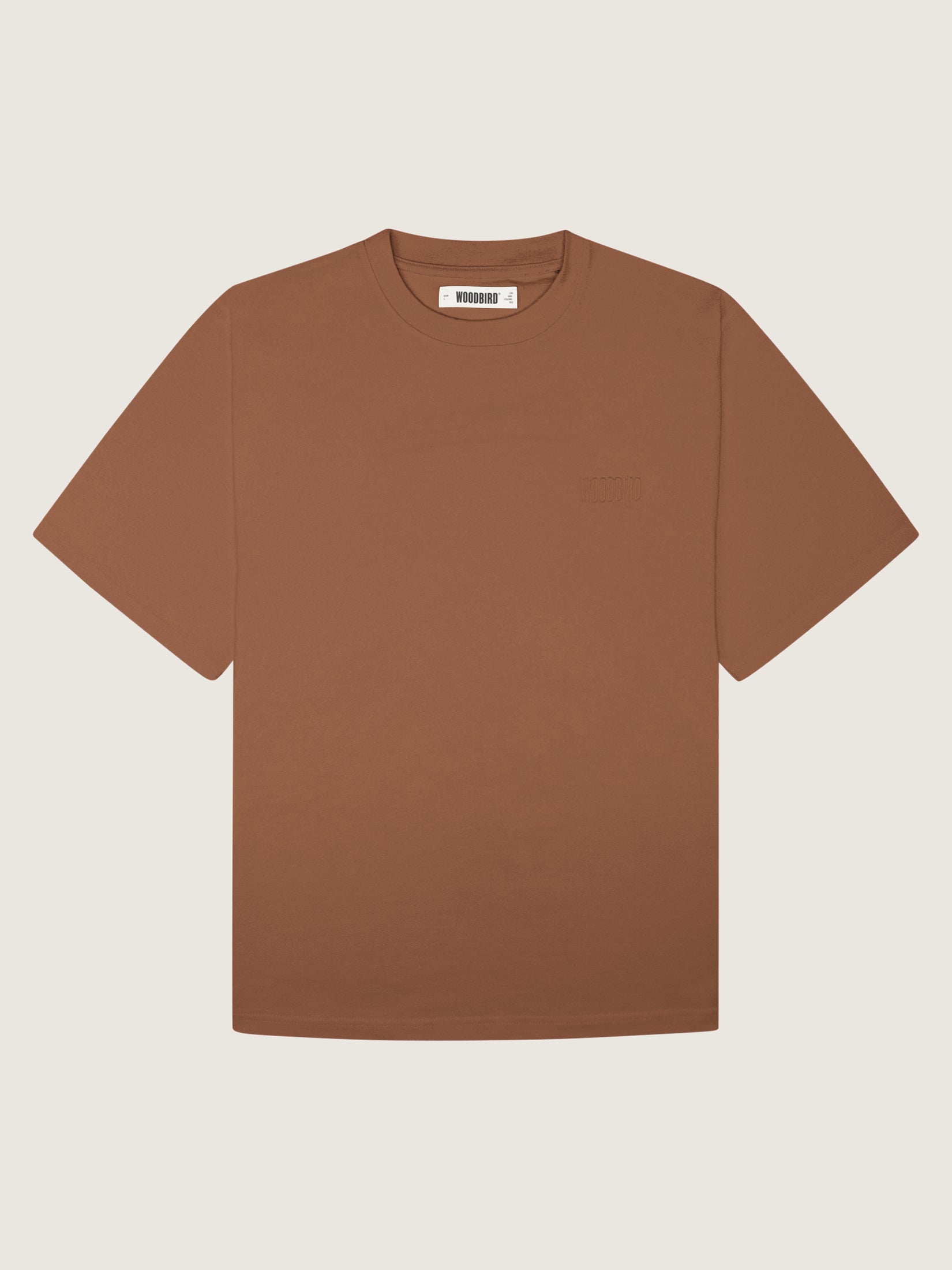 Woodbird WBBaine Base tee T-Shirts Burnt Red