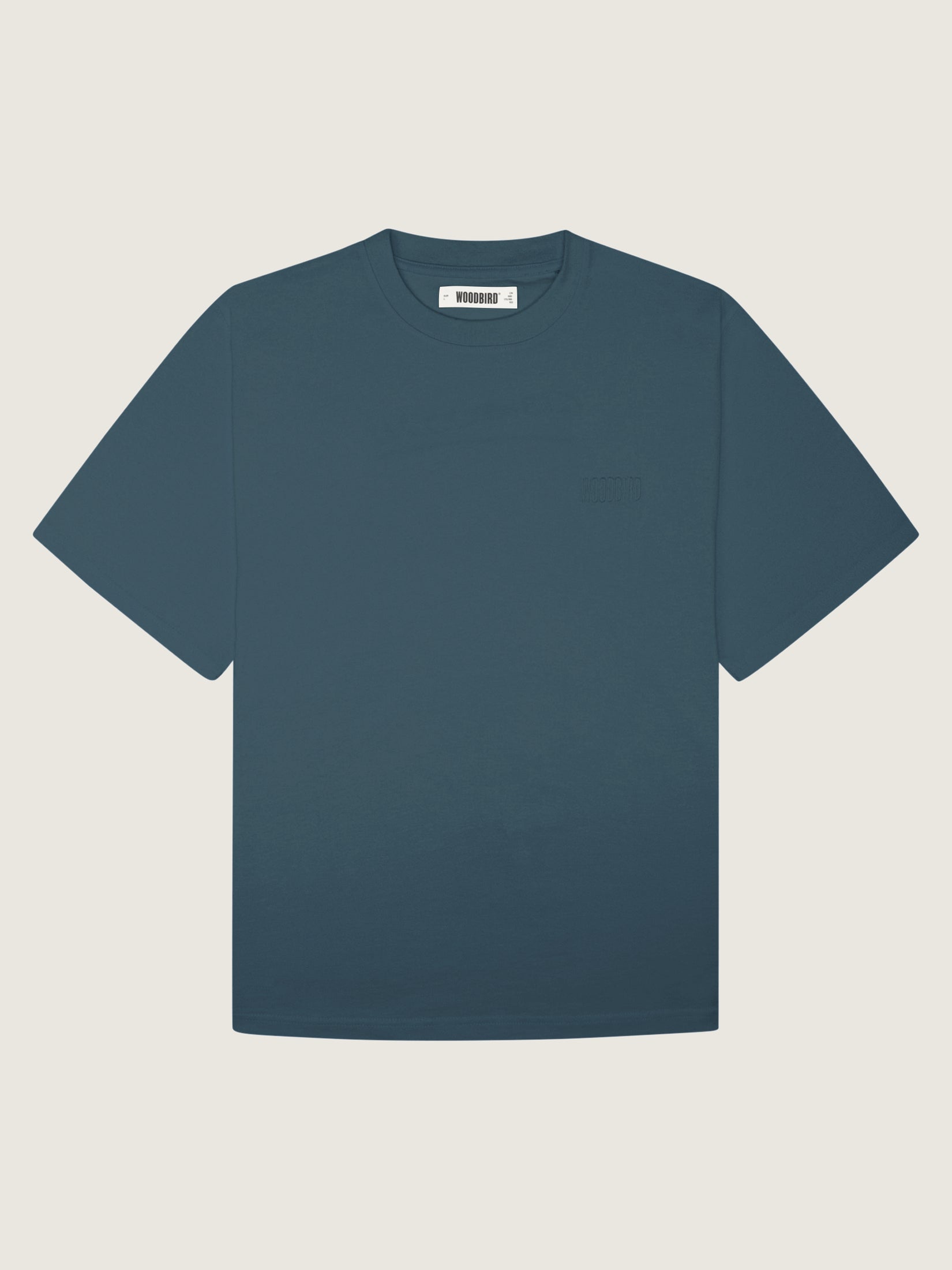 Woodbird WBBaine Base tee T-Shirts Dusty Blue