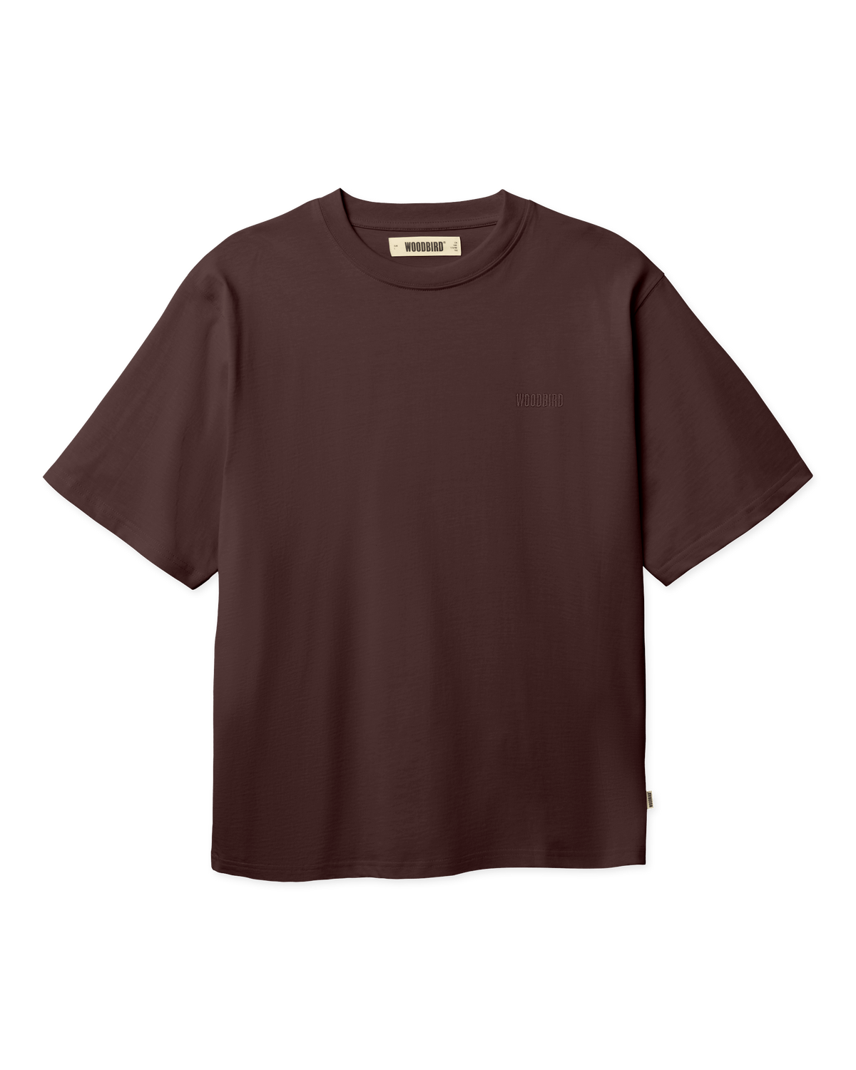 Woodbird WBBaine Base tee T-Shirts Fudge Brown