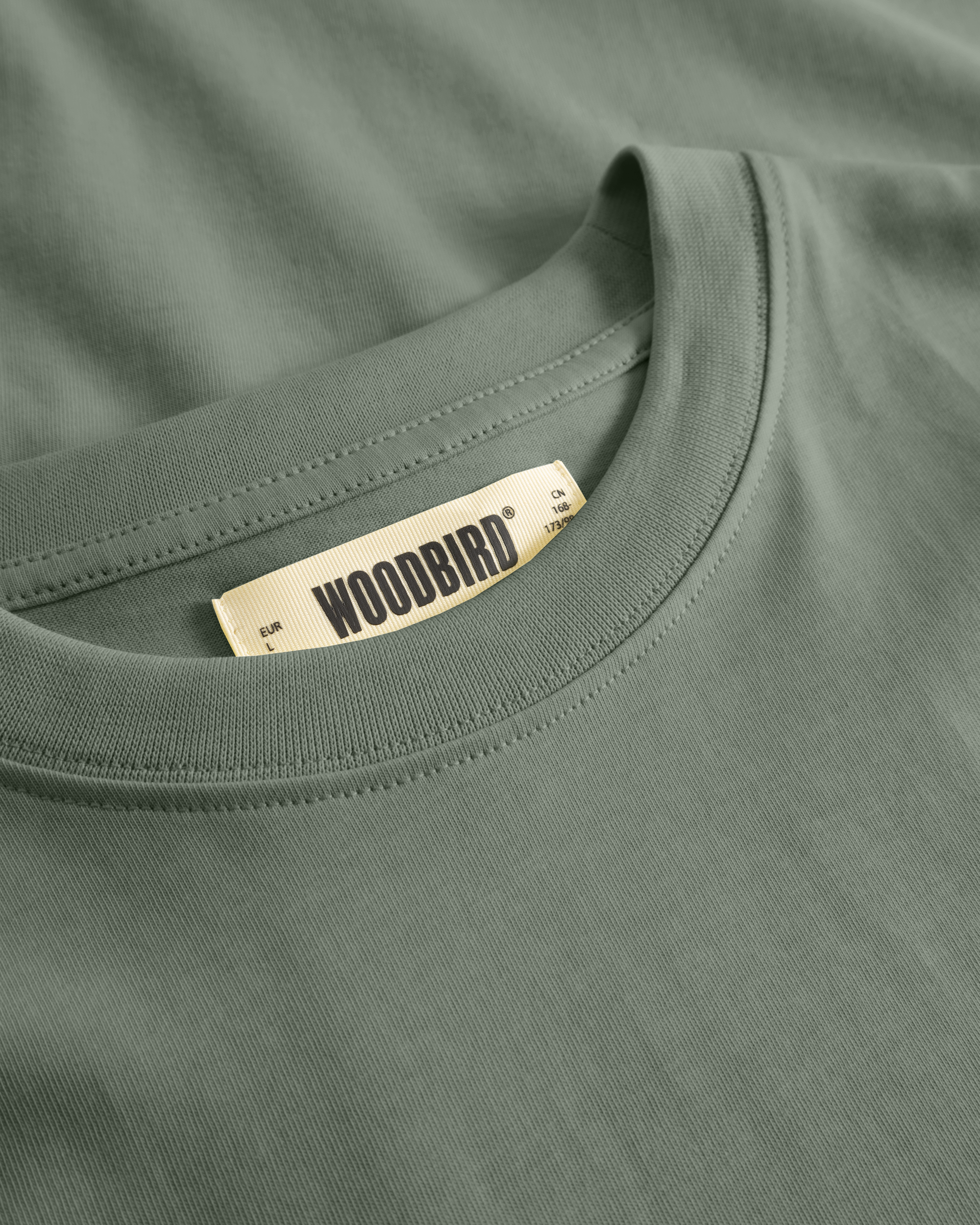 Woodbird WBBaine Base tee T-Shirts Grey-Green