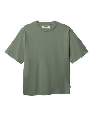 Woodbird WBBaine Base tee T-Shirts Grey-Green