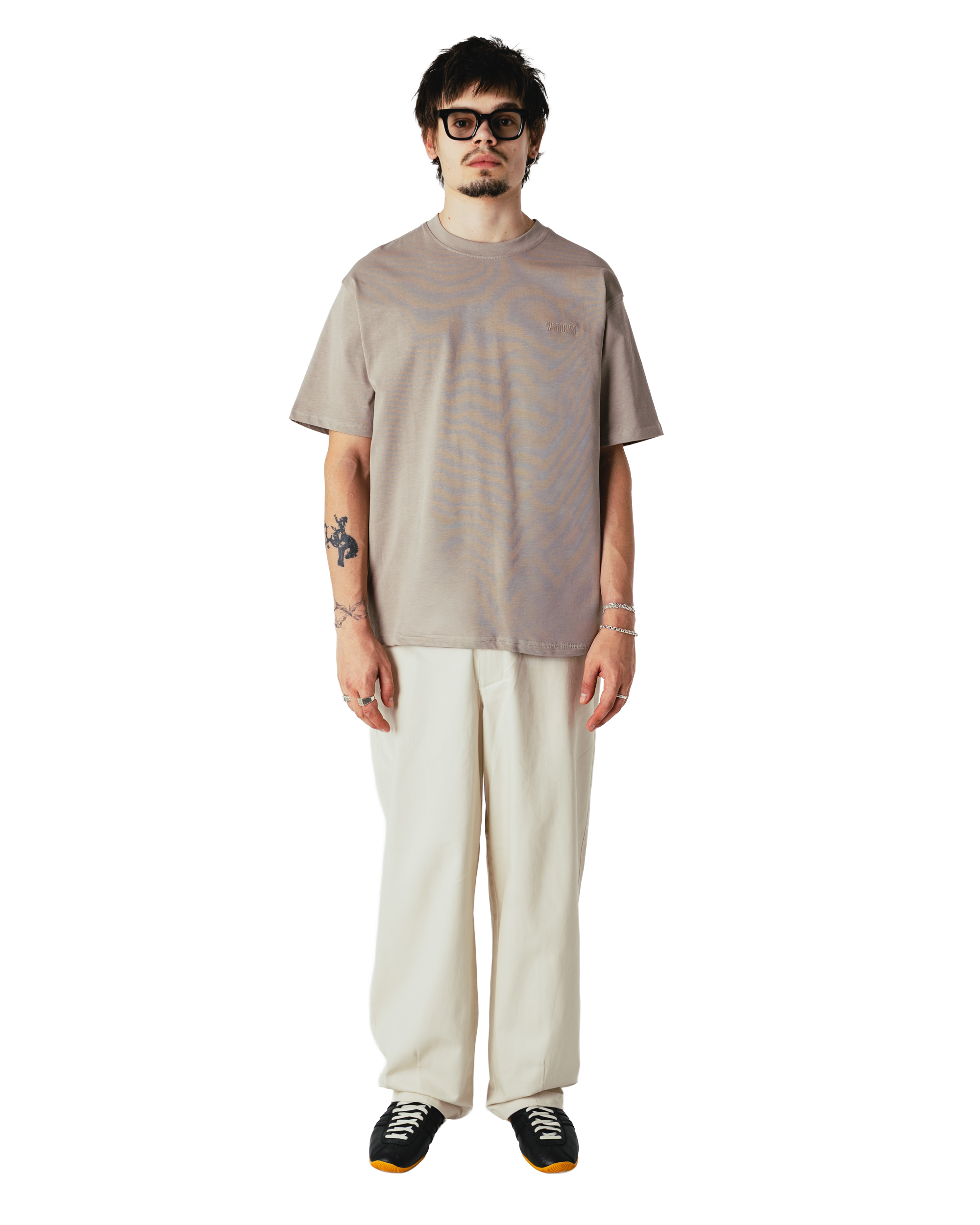 Woodbird WBBaine Base tee T-Shirts Light Grey