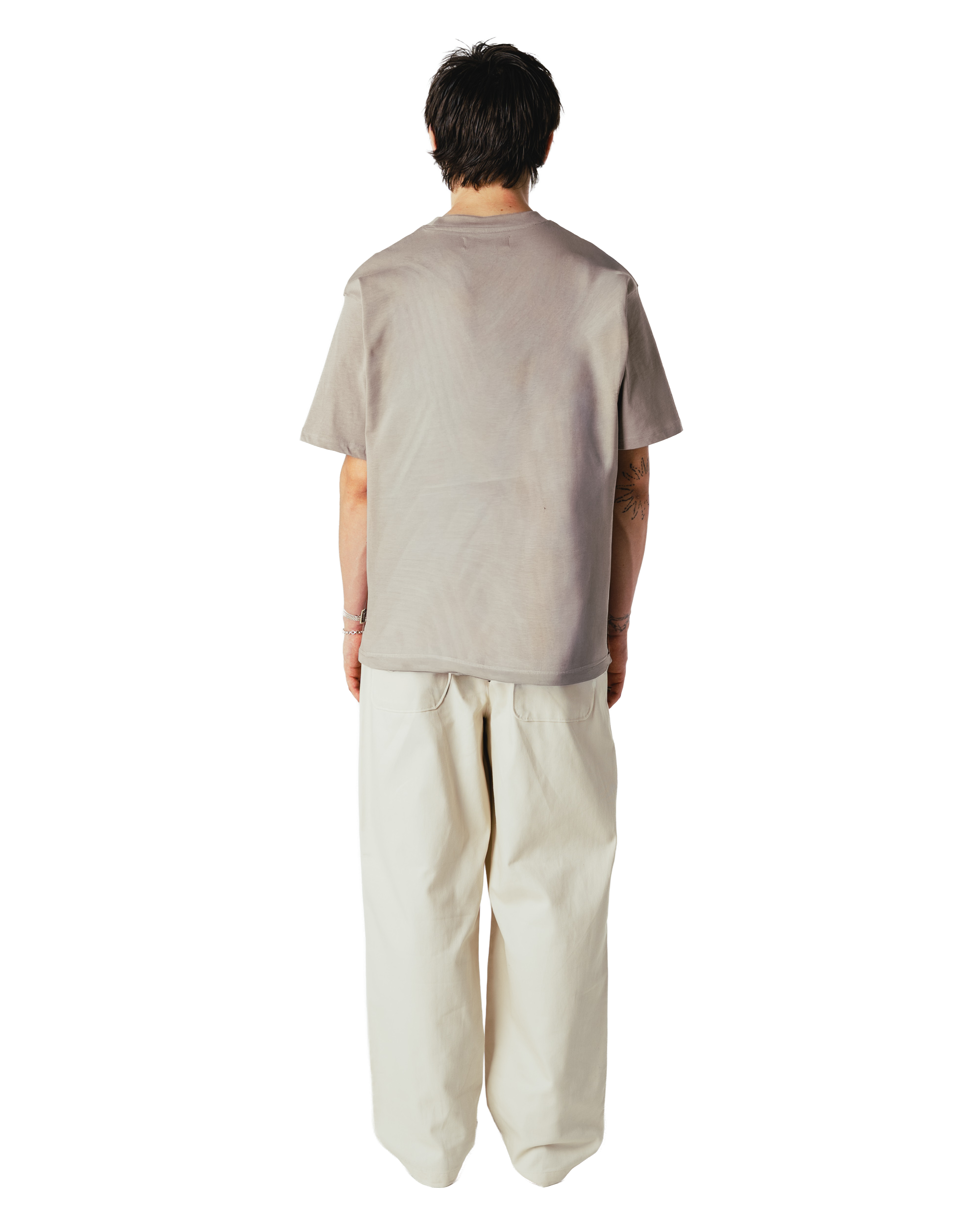 Woodbird WBBaine Base tee T-Shirts Light Grey