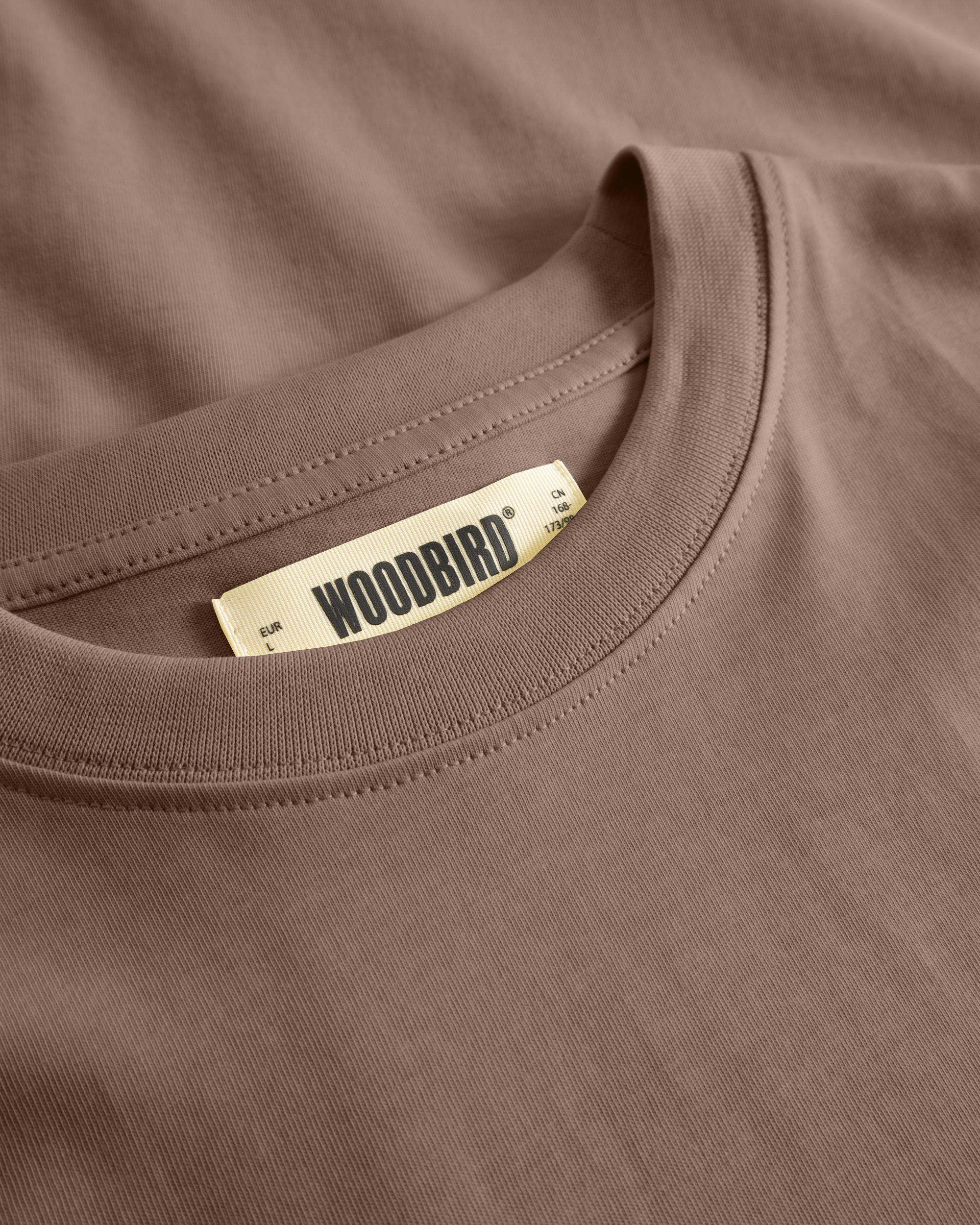 Woodbird WBBaine Base tee T-Shirts Mid Brown